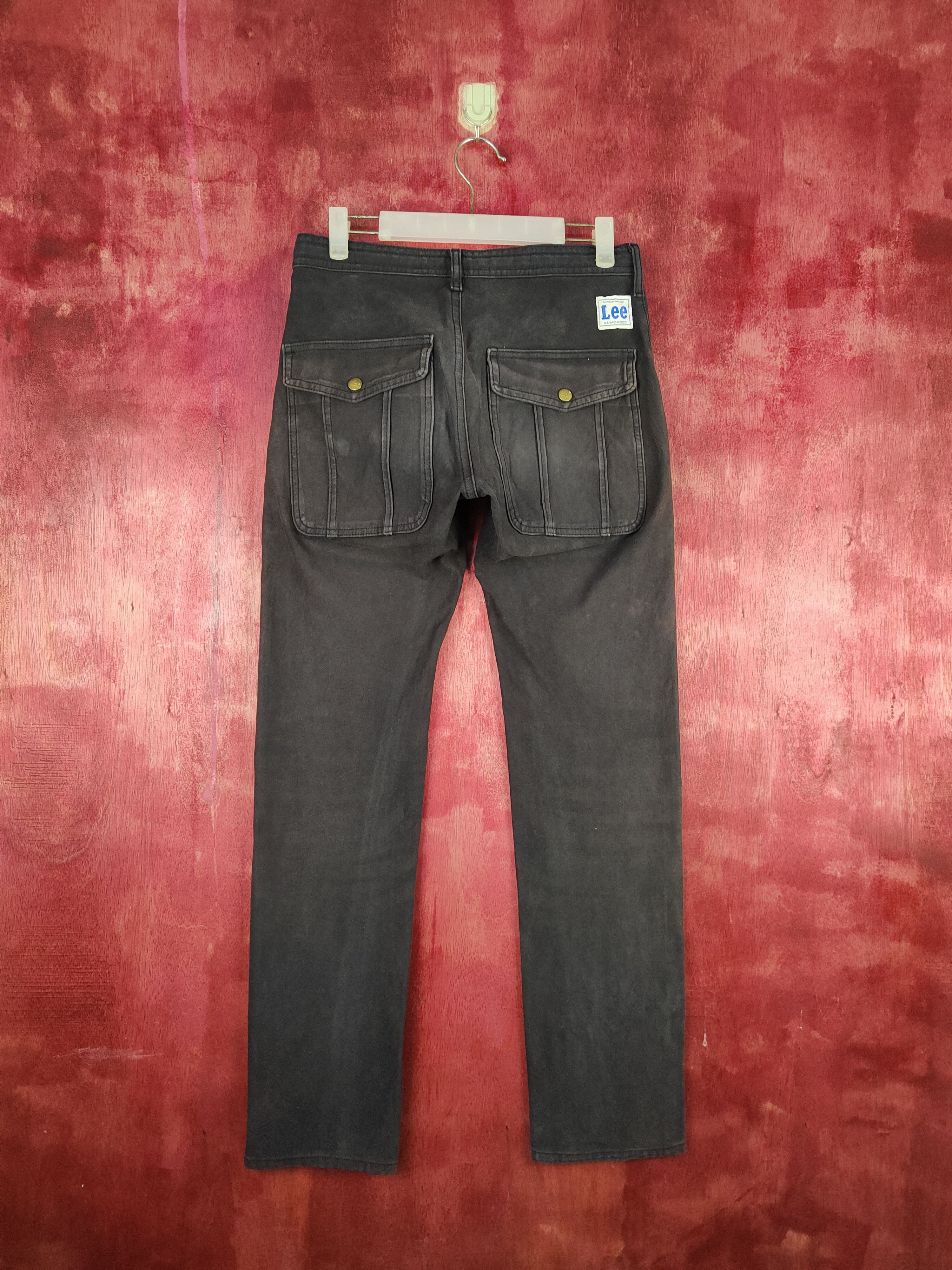 Japanese Brand Lee Union Made Black Faded Multi Pocket Bush Pants #S621 Size US 29 - 7 Thumbnail