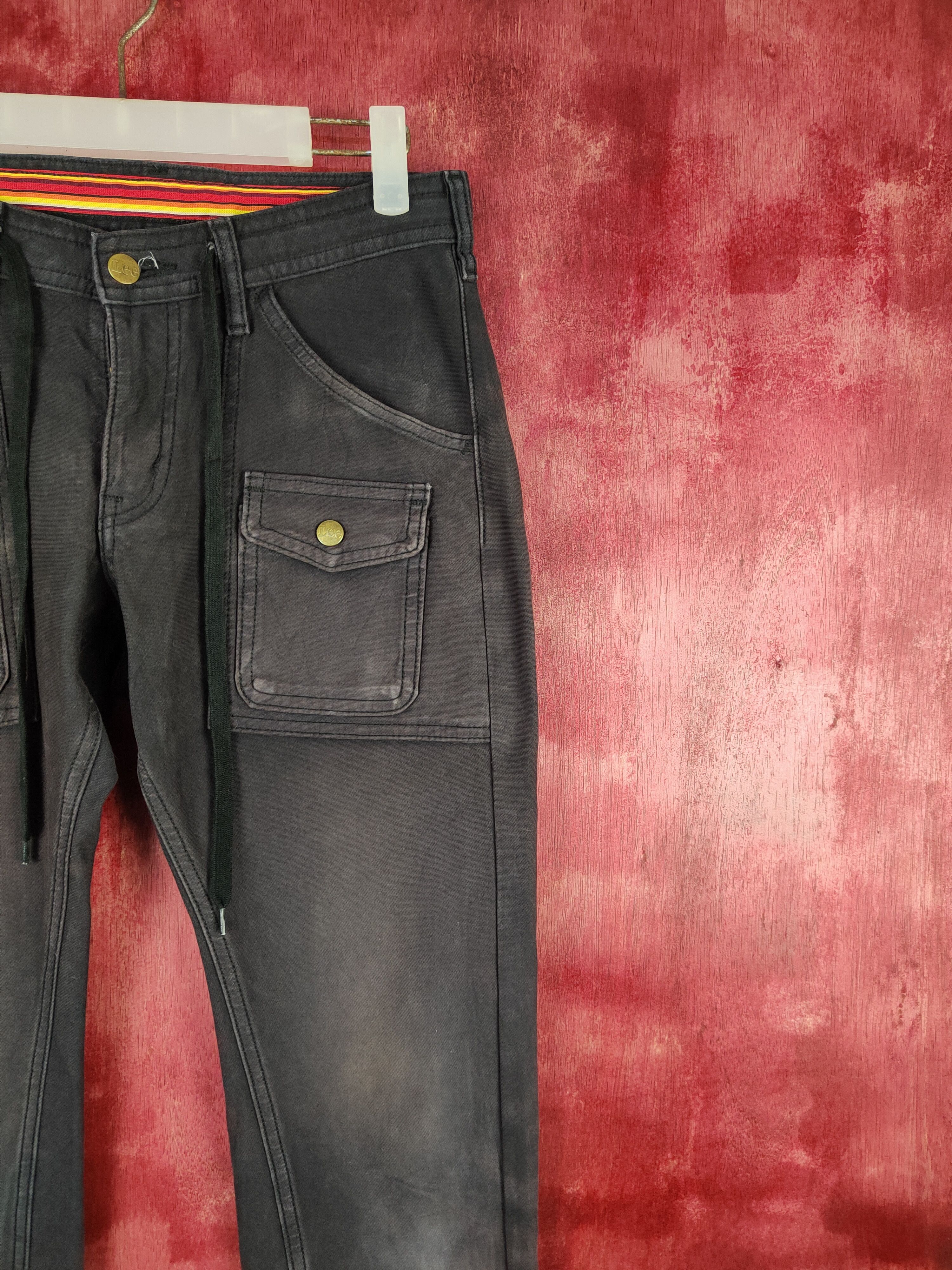 Japanese Brand Lee Union Made Black Faded Multi Pocket Bush Pants #S621 Size US 29 - 5 Thumbnail
