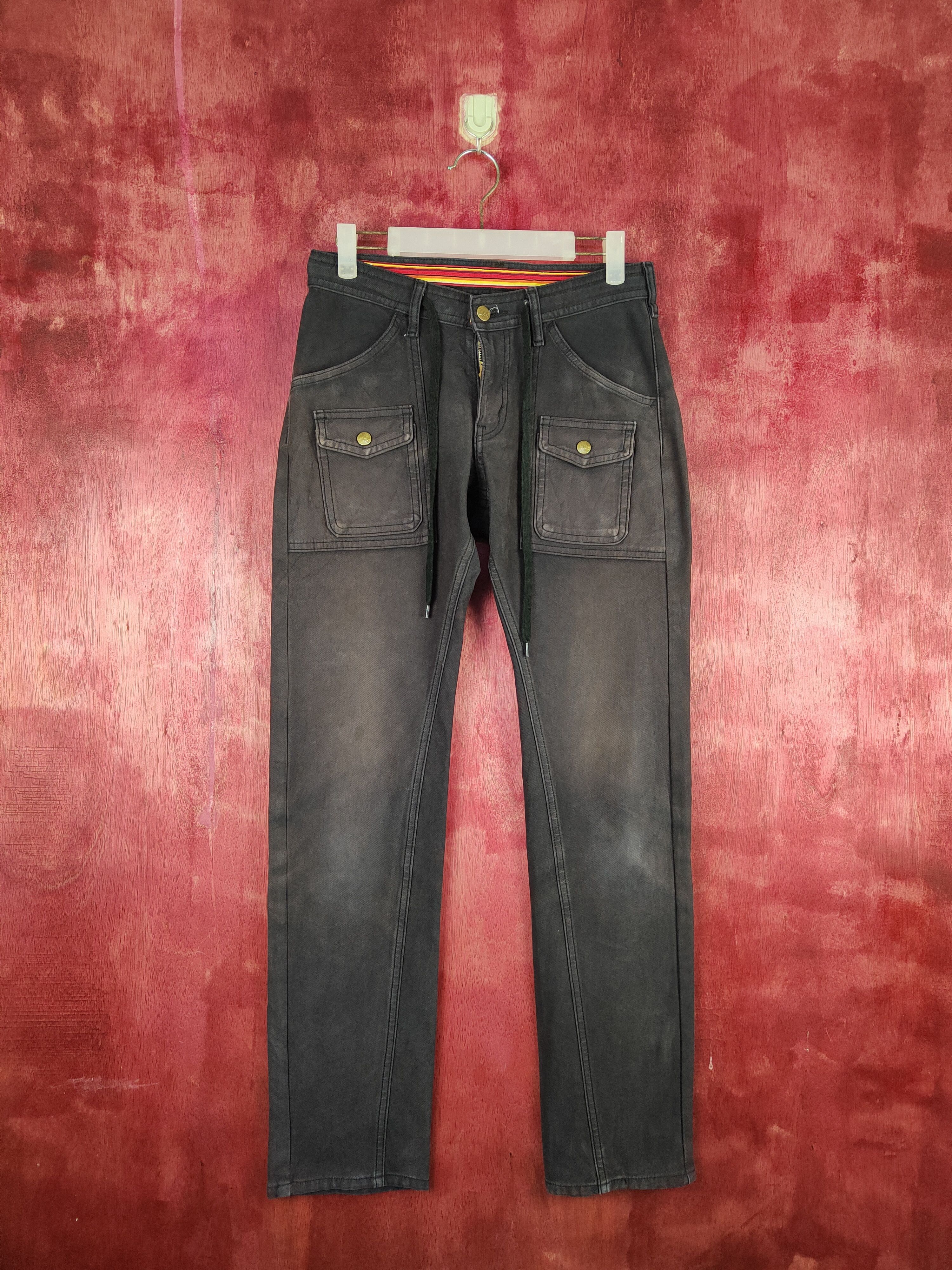 Japanese Brand Lee Union Made Black Faded Multi Pocket Bush Pants #S621 Size US 29 - 1 Thumbnail