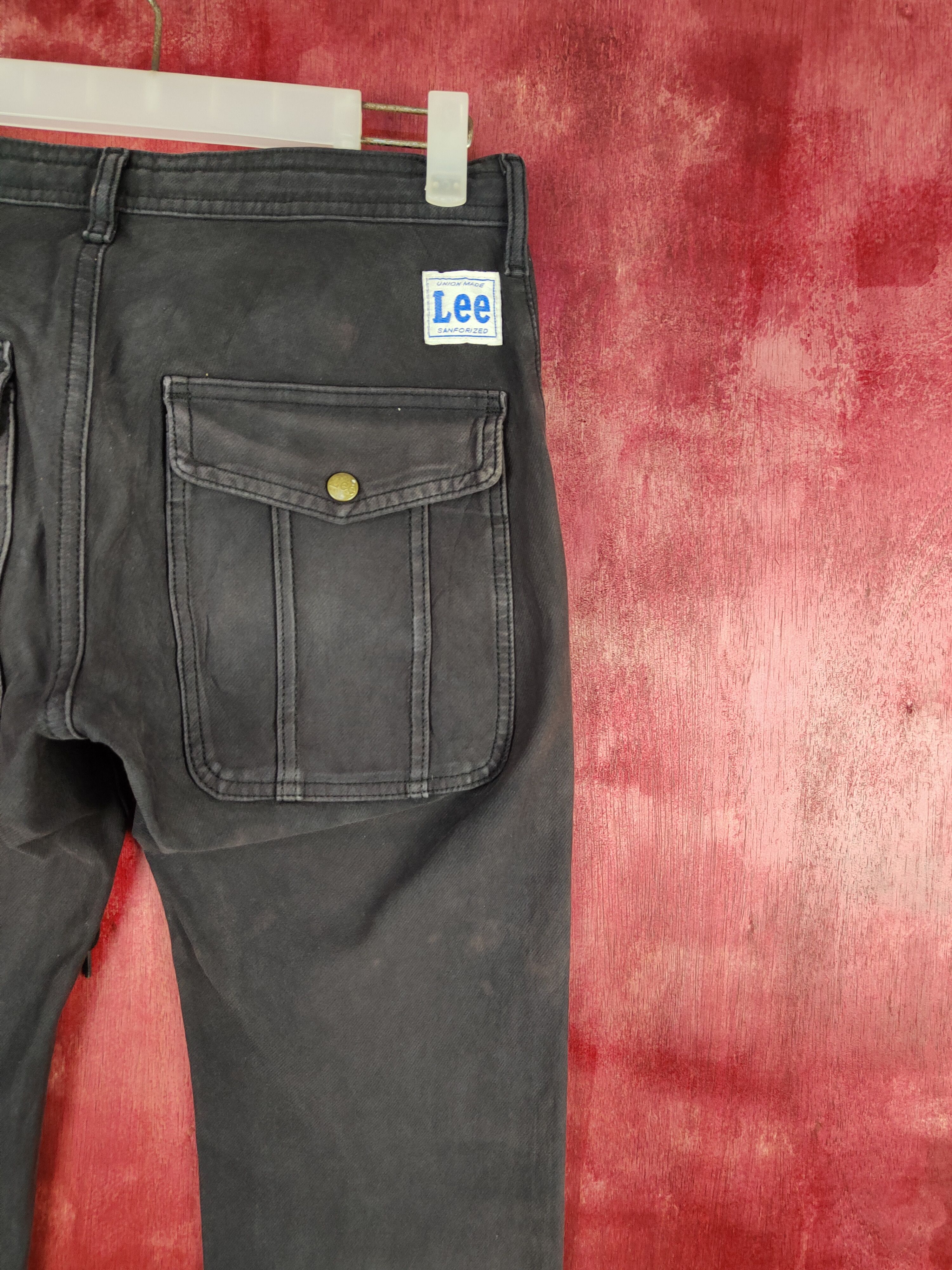 Japanese Brand Lee Union Made Black Faded Multi Pocket Bush Pants #S621 Size US 29 - 11 Thumbnail