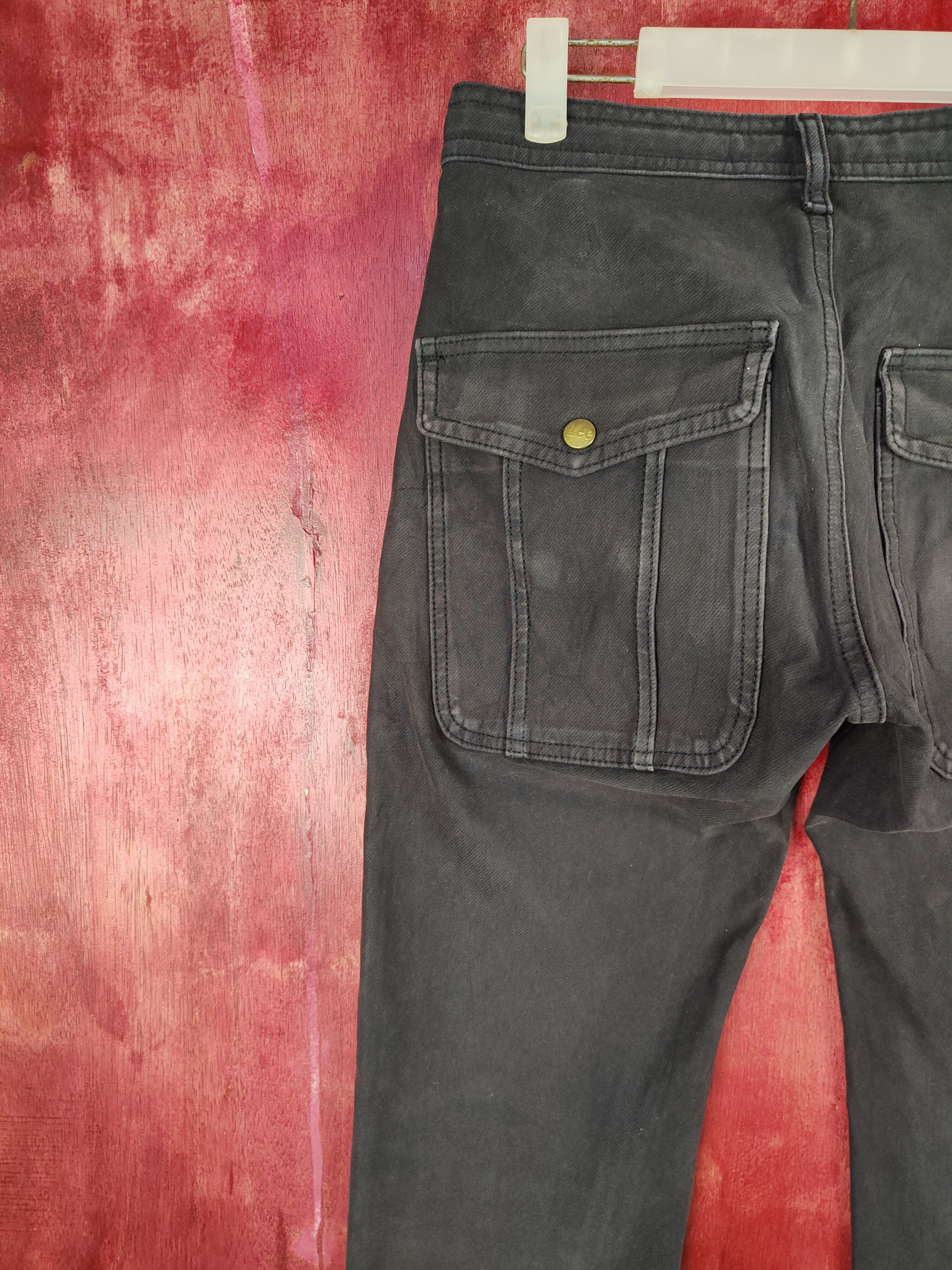 Japanese Brand Lee Union Made Black Faded Multi Pocket Bush Pants #S621 Size US 29 - 8 Thumbnail