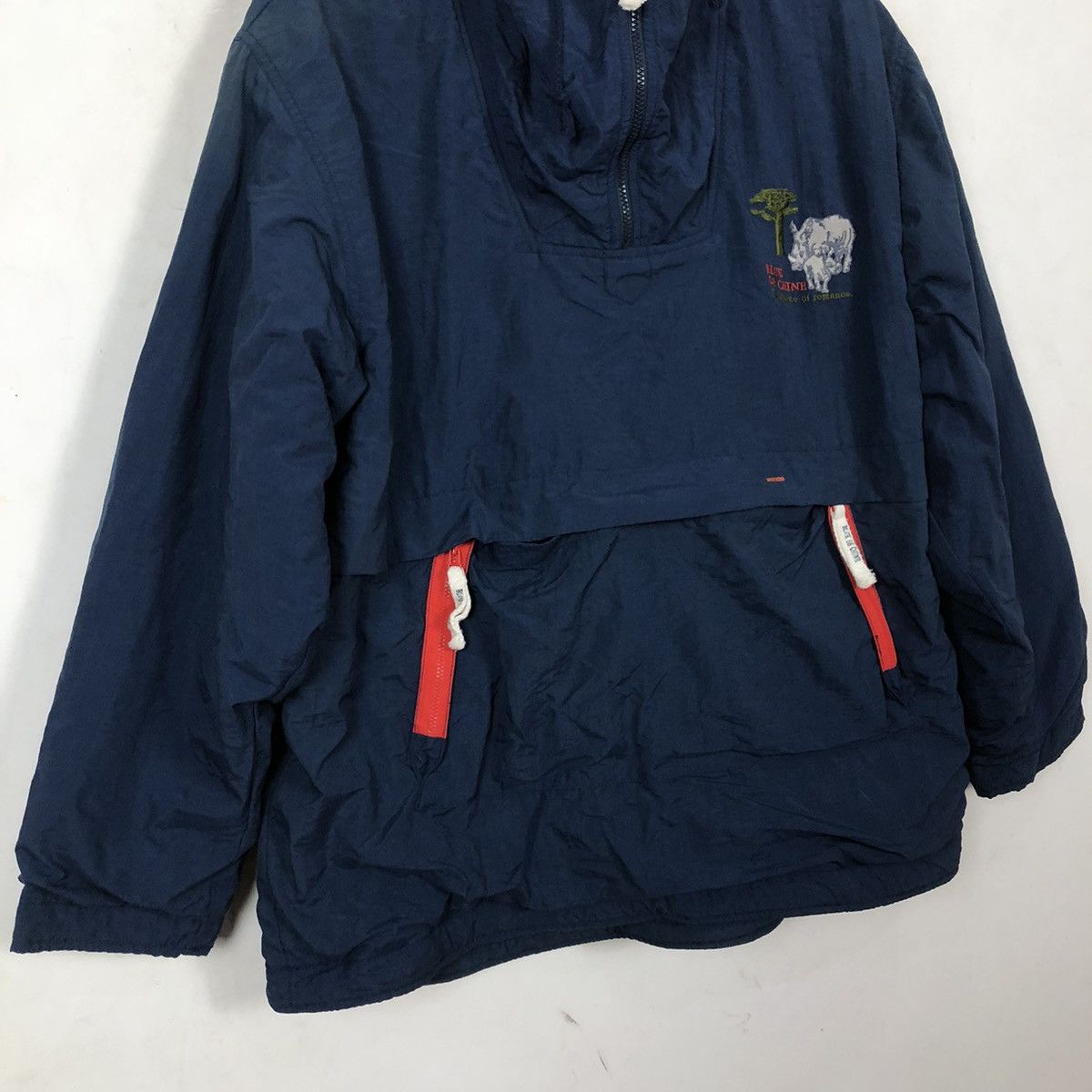 Japanese Brand SURVIVAL JACKET BLUE DE CHINE ANORAK STYLE HOODIE Size US M / EU 48-50 / 2 - 3 Thumbnail