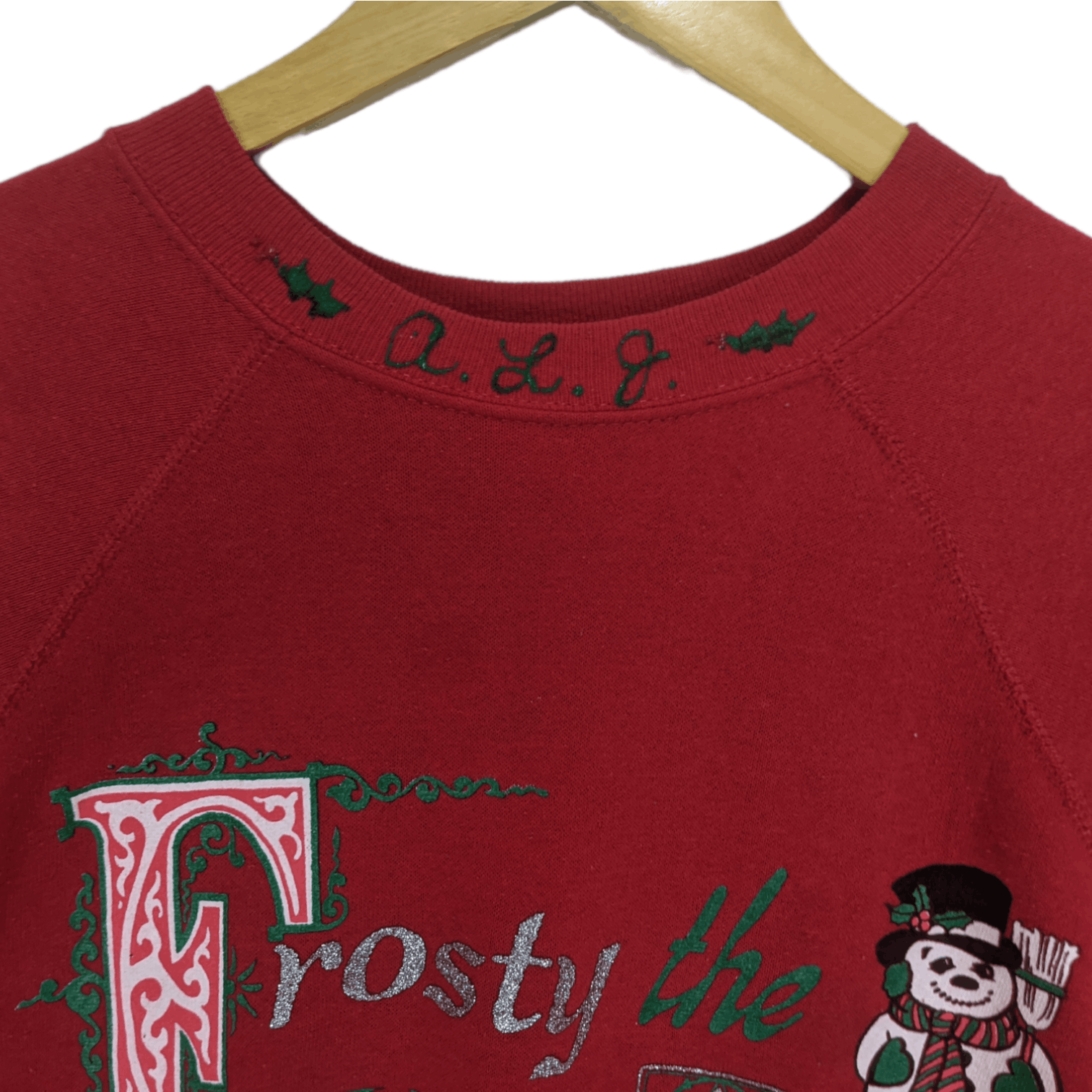 Tultex Vintage 90's HAPPY MERRY CHRISTMAS Full Image Sweatshirt Size US L / EU 52-54 / 3 - 4 Thumbnail