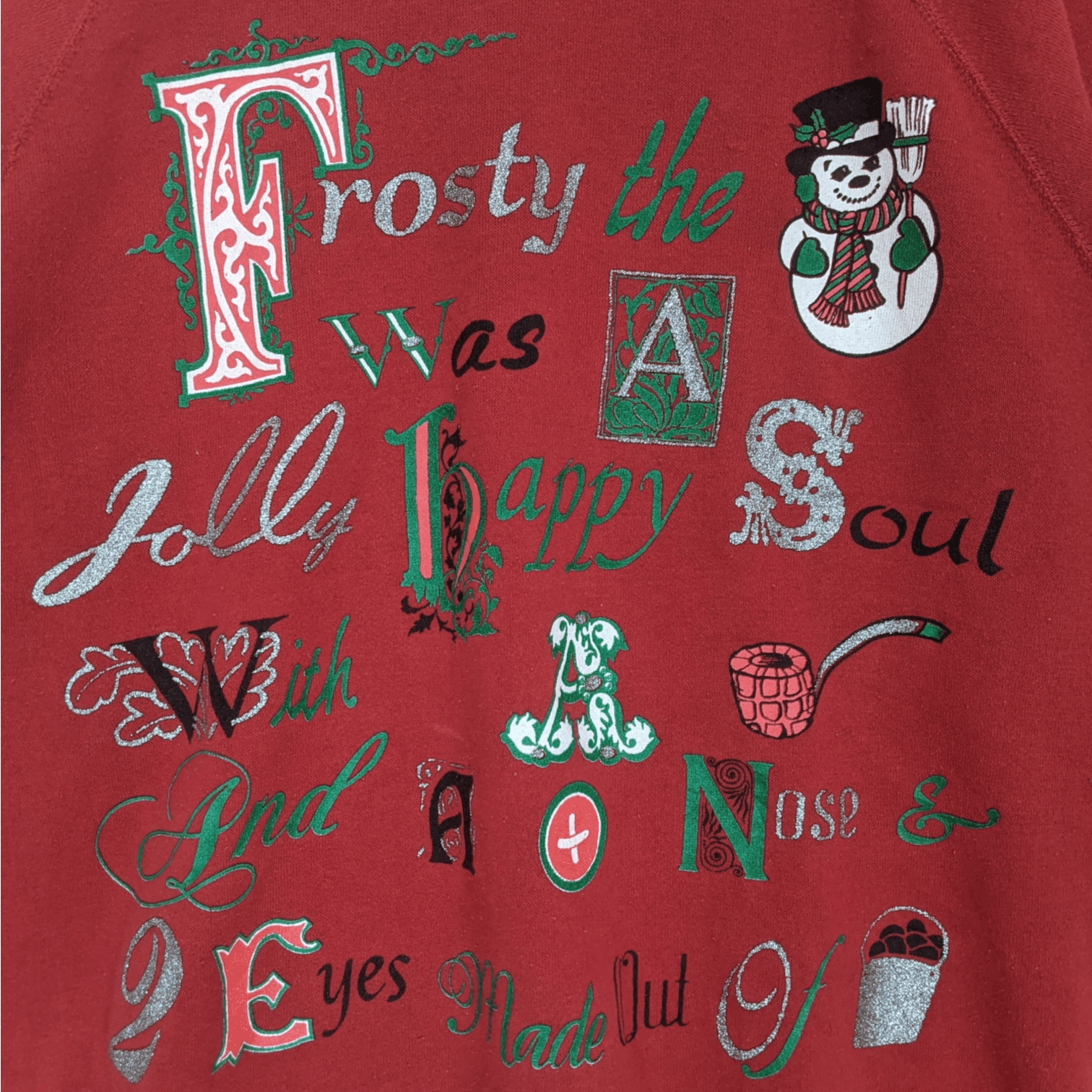 Tultex Vintage 90's HAPPY MERRY CHRISTMAS Full Image Sweatshirt Size US L / EU 52-54 / 3 - 5 Thumbnail