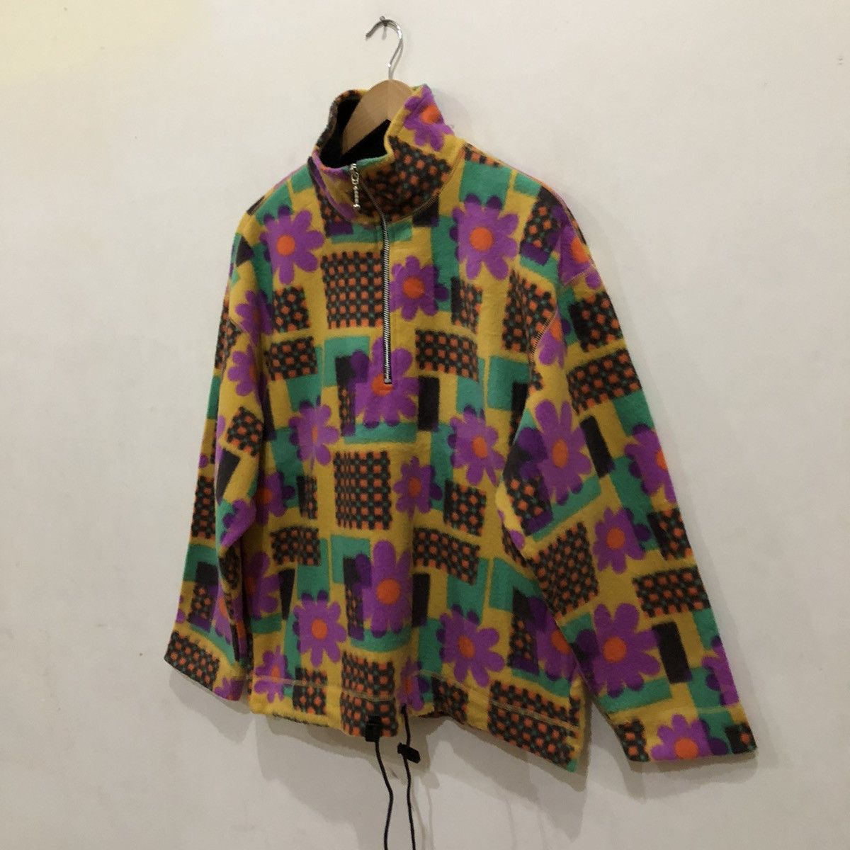 Japanese Brand Toxic Printed Fleece Half Zipper Jacket Navajo Design Size US M / EU 48-50 / 2 - 2 Thumbnail