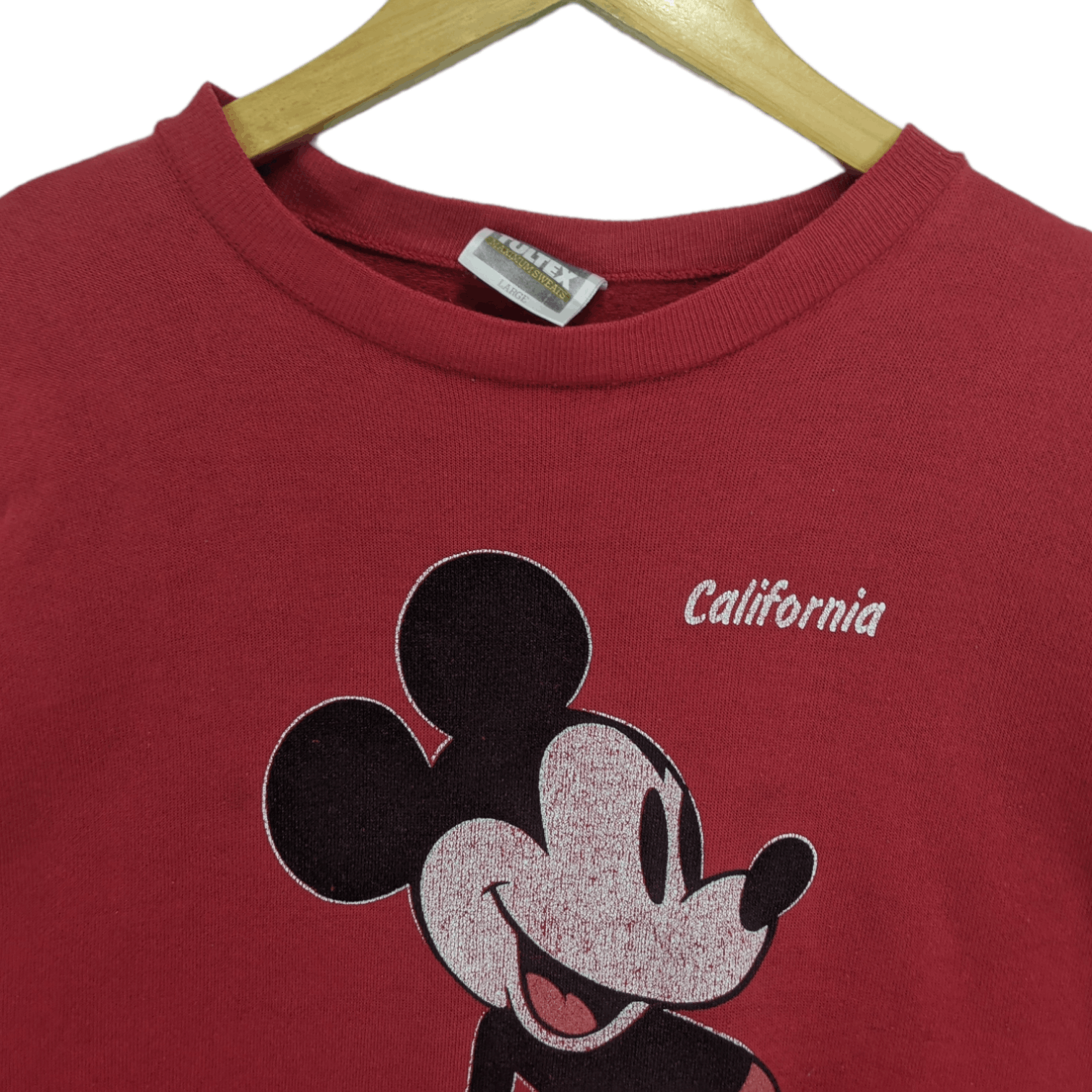 Mickey Mouse Vintage 90's TULTEX Disney Mickey Mouse Jumper Sweatshirt Size US L / EU 52-54 / 3 - 4 Thumbnail
