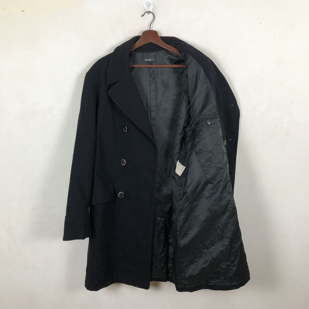 Vintage DOUBLE BREAST LONG JACKET ITAL STYLE MADE IN ITALY Size US M / EU 48-50 / 2 - 10 Thumbnail