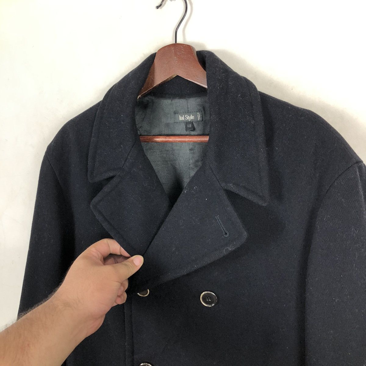 Vintage DOUBLE BREAST LONG JACKET ITAL STYLE MADE IN ITALY Size US M / EU 48-50 / 2 - 4 Thumbnail