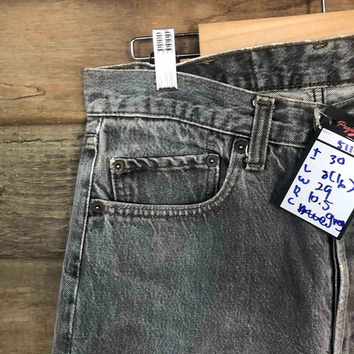 Levi's 80' 501 Levis vintage faded Grey Denim Pants #5119 Size US 30 / EU 46 - 4 Thumbnail