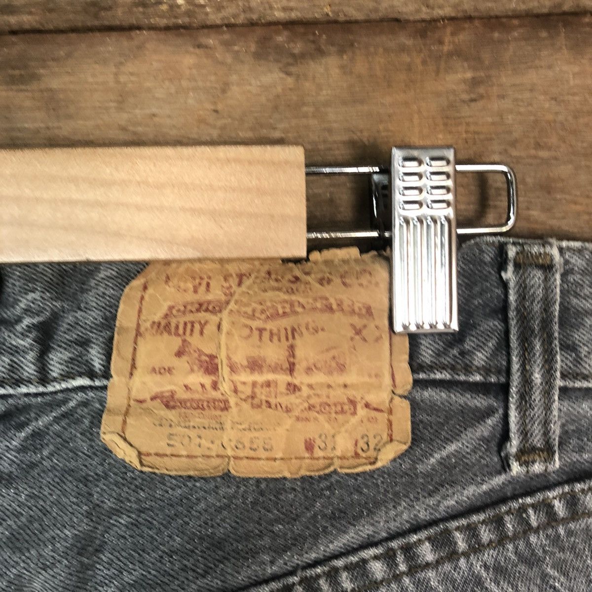 Levi's 80' 501 Levis vintage faded Grey Denim Pants #5119 Size US 30 / EU 46 - 15 Thumbnail