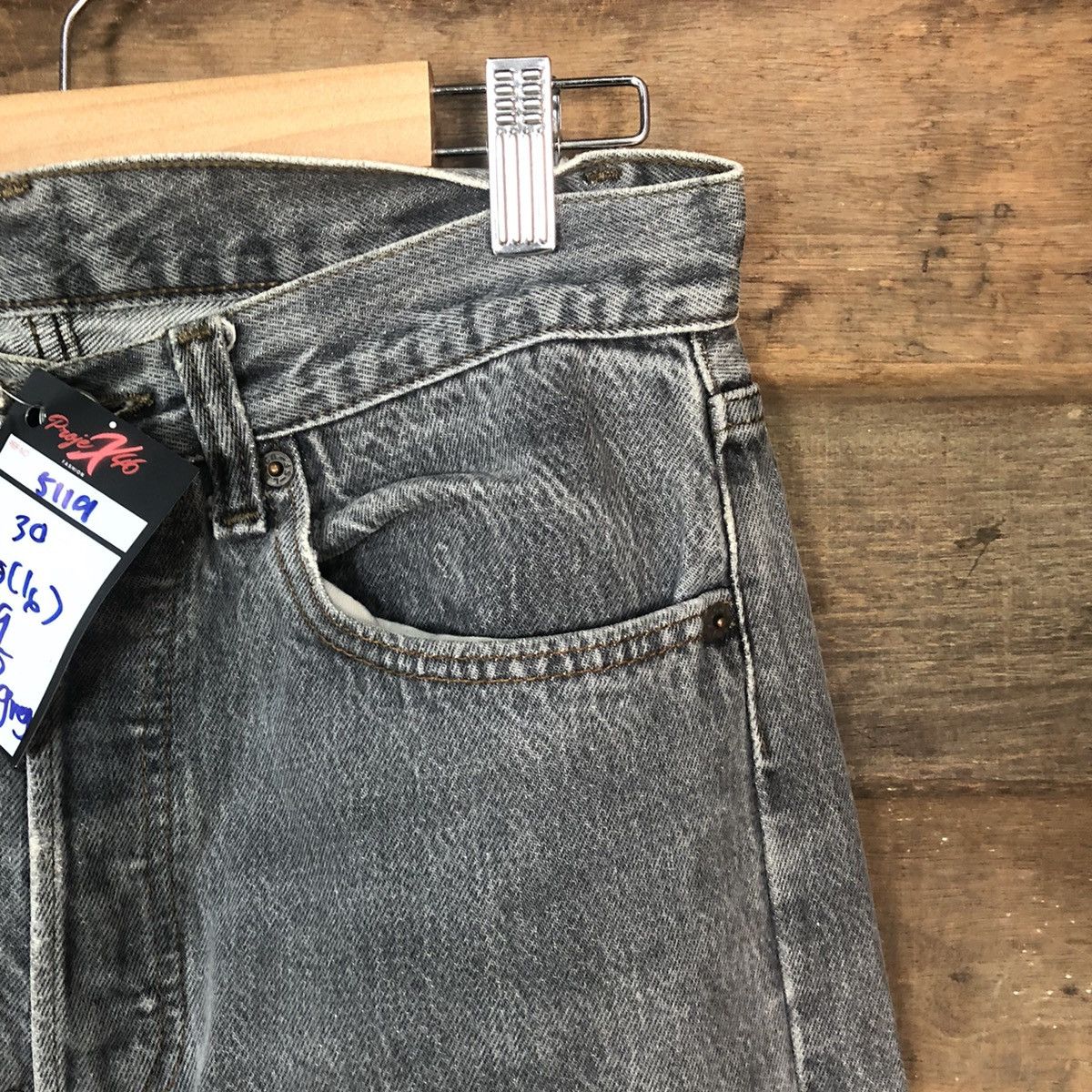 Levi's 80' 501 Levis vintage faded Grey Denim Pants #5119 Size US 30 / EU 46 - 5 Thumbnail