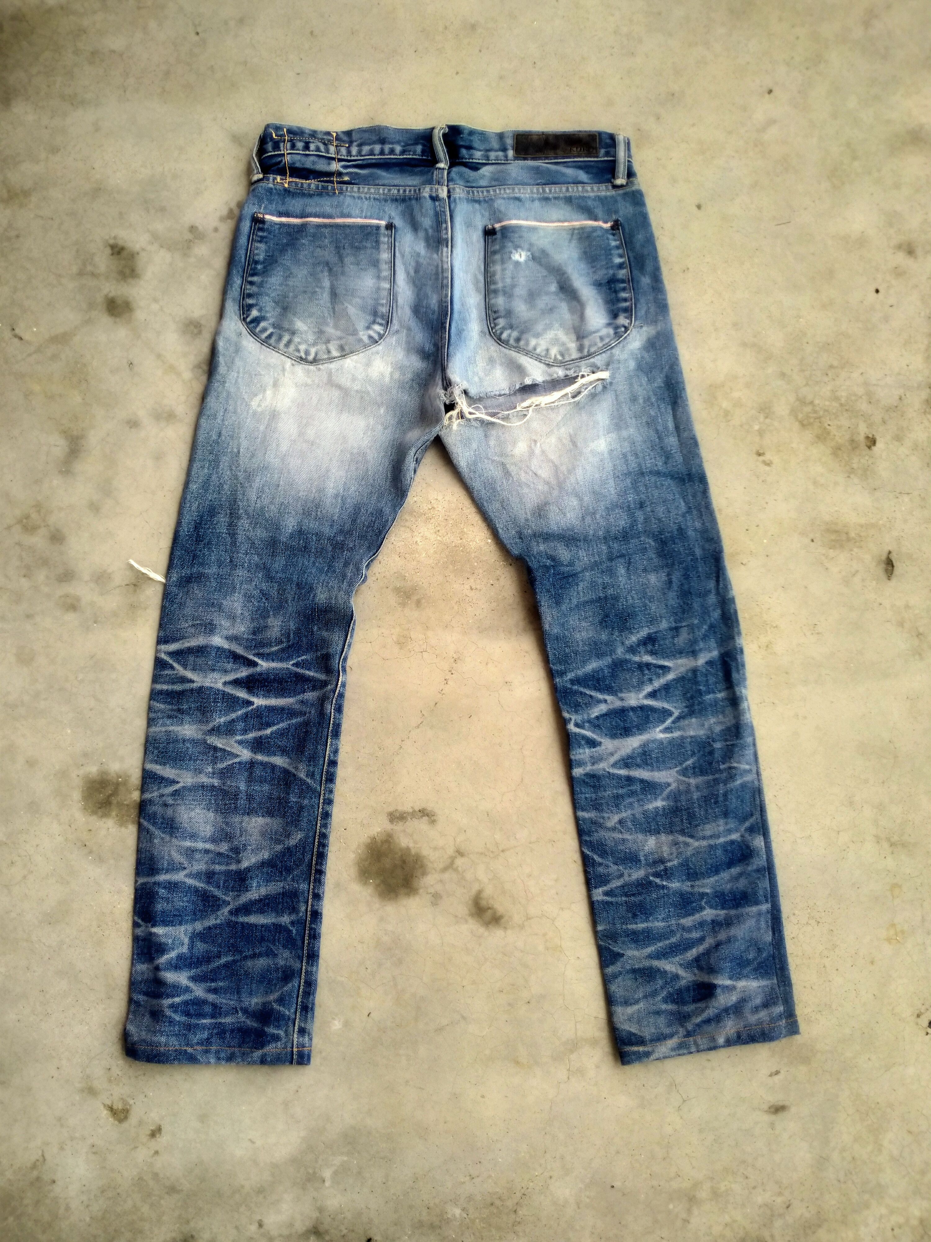 Vintage DISTRESSED KURO SELVEDGE DENIM Size US 32 / EU 48 - 12 Thumbnail