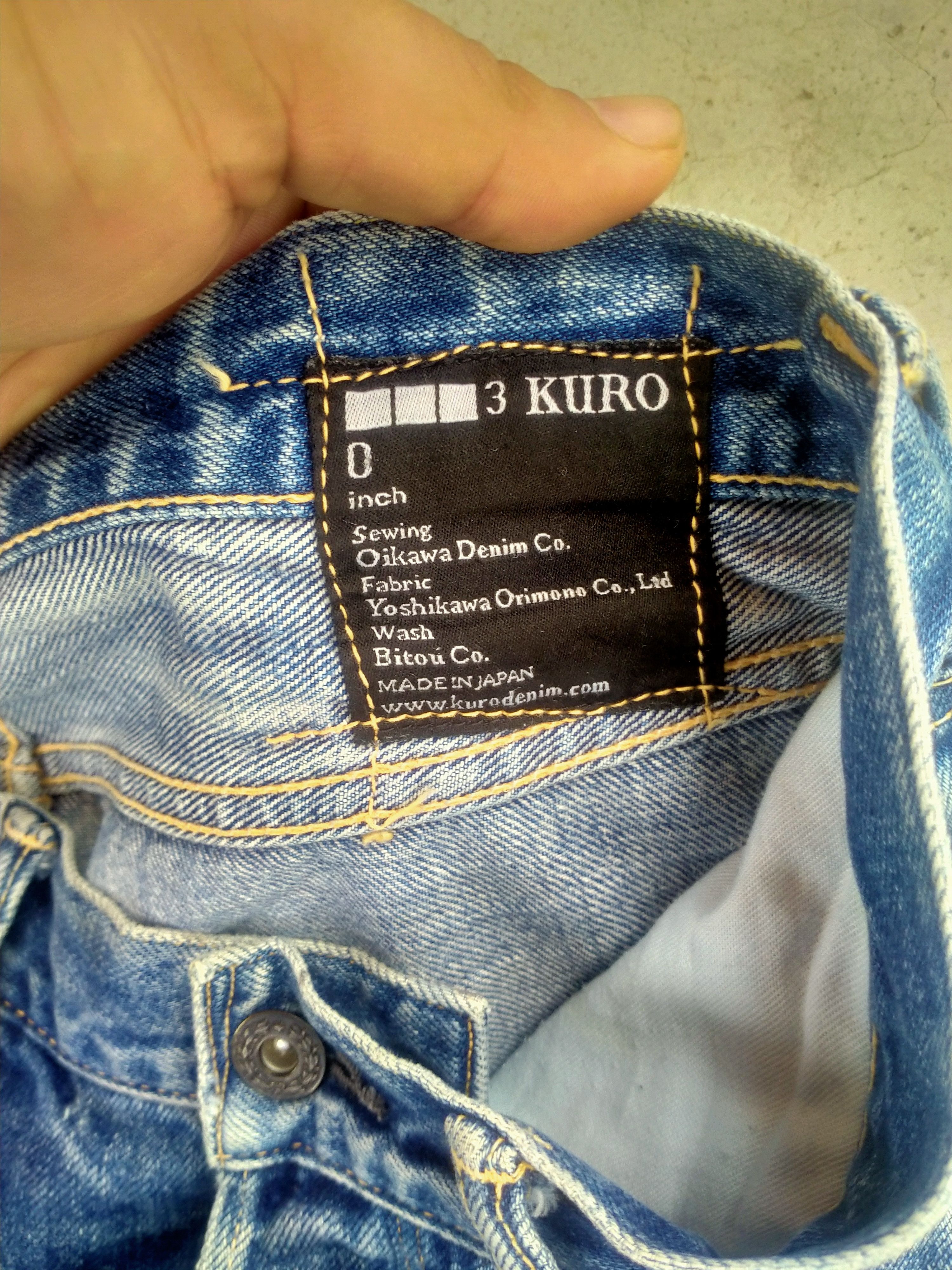 Vintage DISTRESSED KURO SELVEDGE DENIM Size US 32 / EU 48 - 7 Thumbnail
