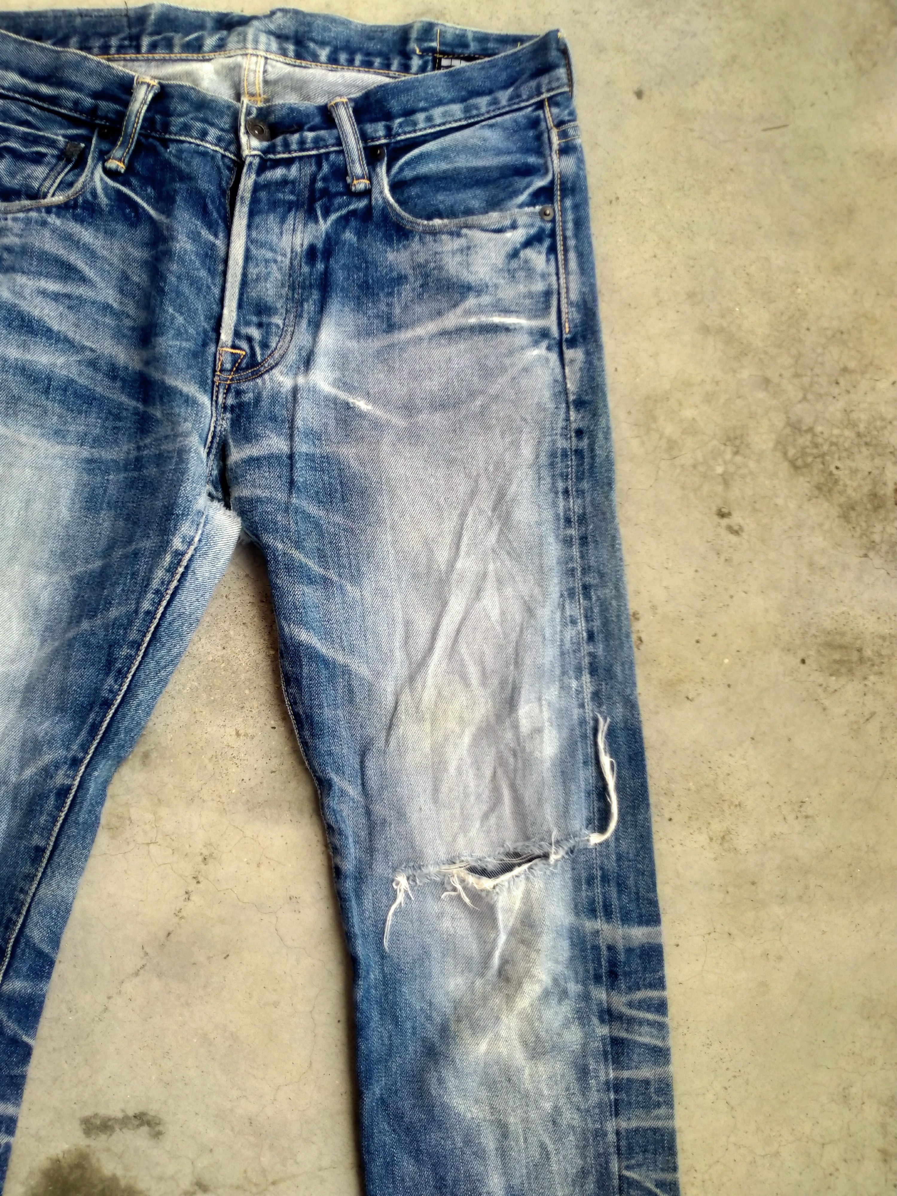 Vintage DISTRESSED KURO SELVEDGE DENIM Size US 32 / EU 48 - 2 Thumbnail