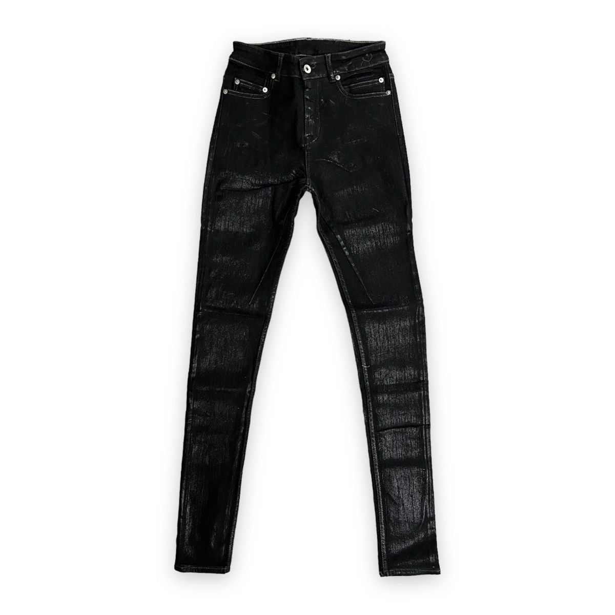 Rick Owens Waxed jeans Detroit cut 26 | Grailed