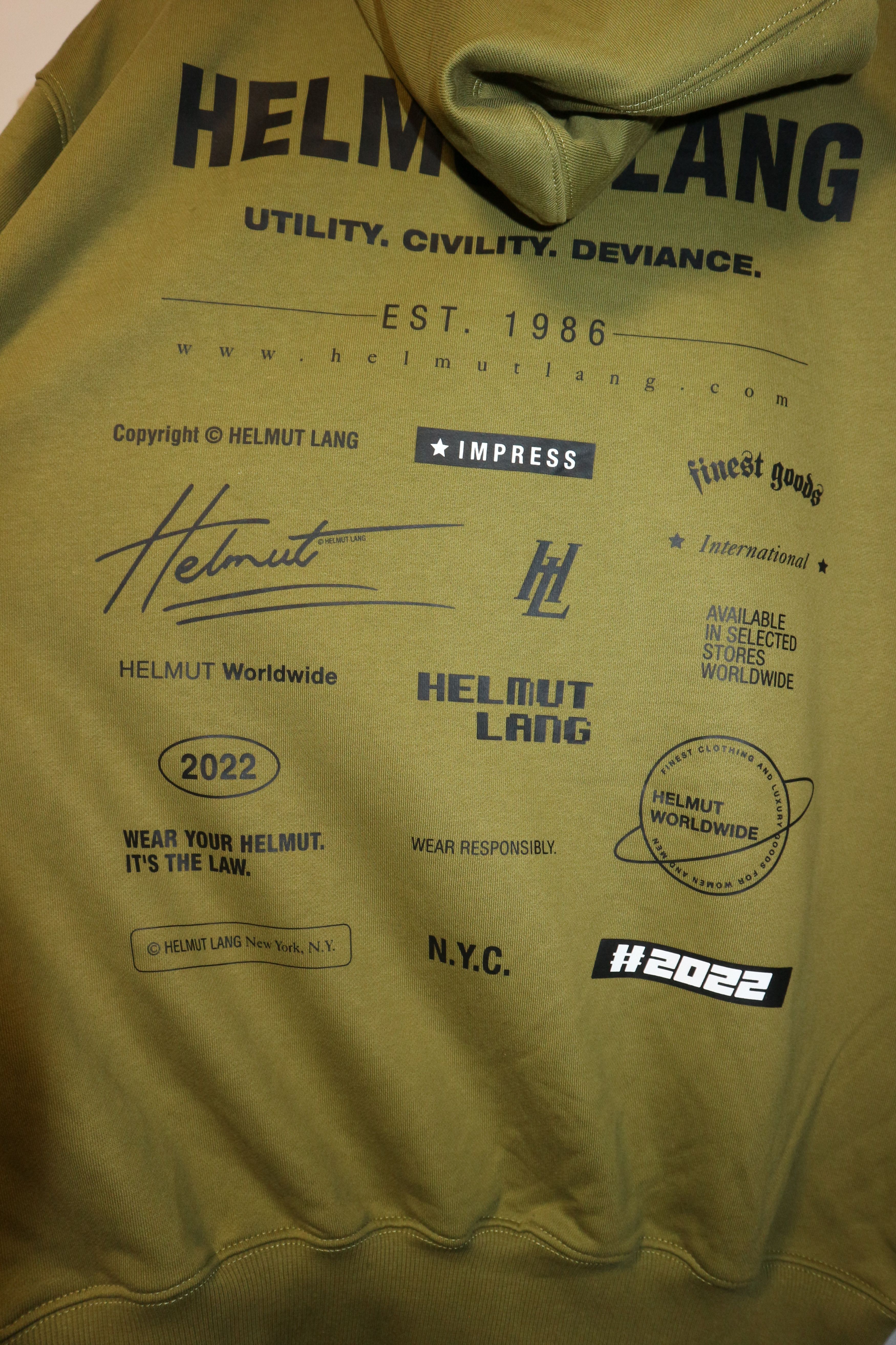 Helmut Lang LOGO PRINT HOODIE 2022 Size US M / EU 48-50 / 2 - 8 Thumbnail