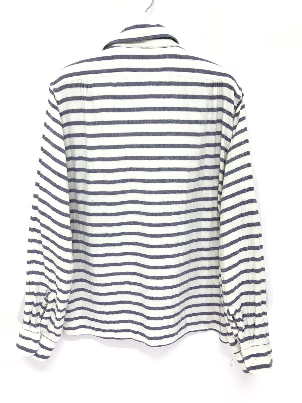 Bape A Bathing Ape Horizontal Striped Cotton Shirt Fit M Size US S / EU 44-46 / 1 - 5 Thumbnail