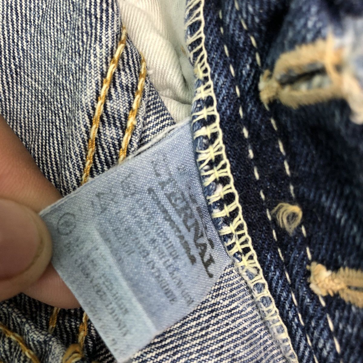 Eternal Eternal Blue faded Denim Jeans Pants #c143 Size US 29 - 10 Thumbnail