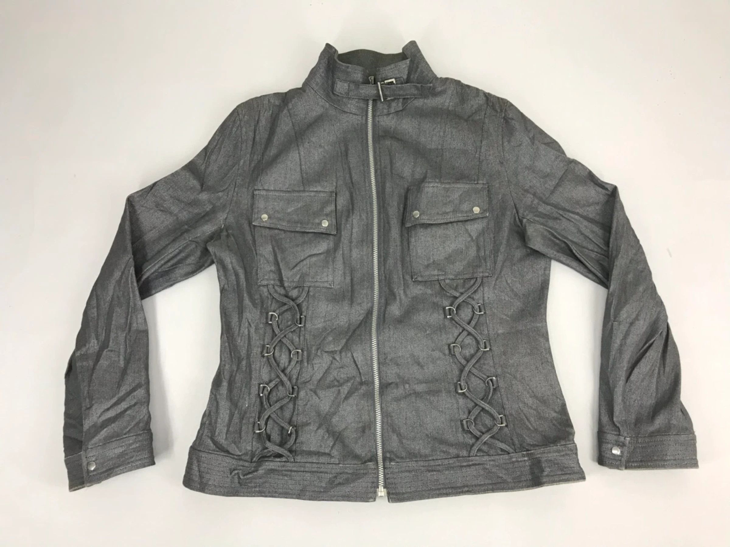 Japanese Brand Moga Denim Jacket High Fashion Classic Cyber Punk Size S / US 4 / IT 40 - 1 Thumbnail