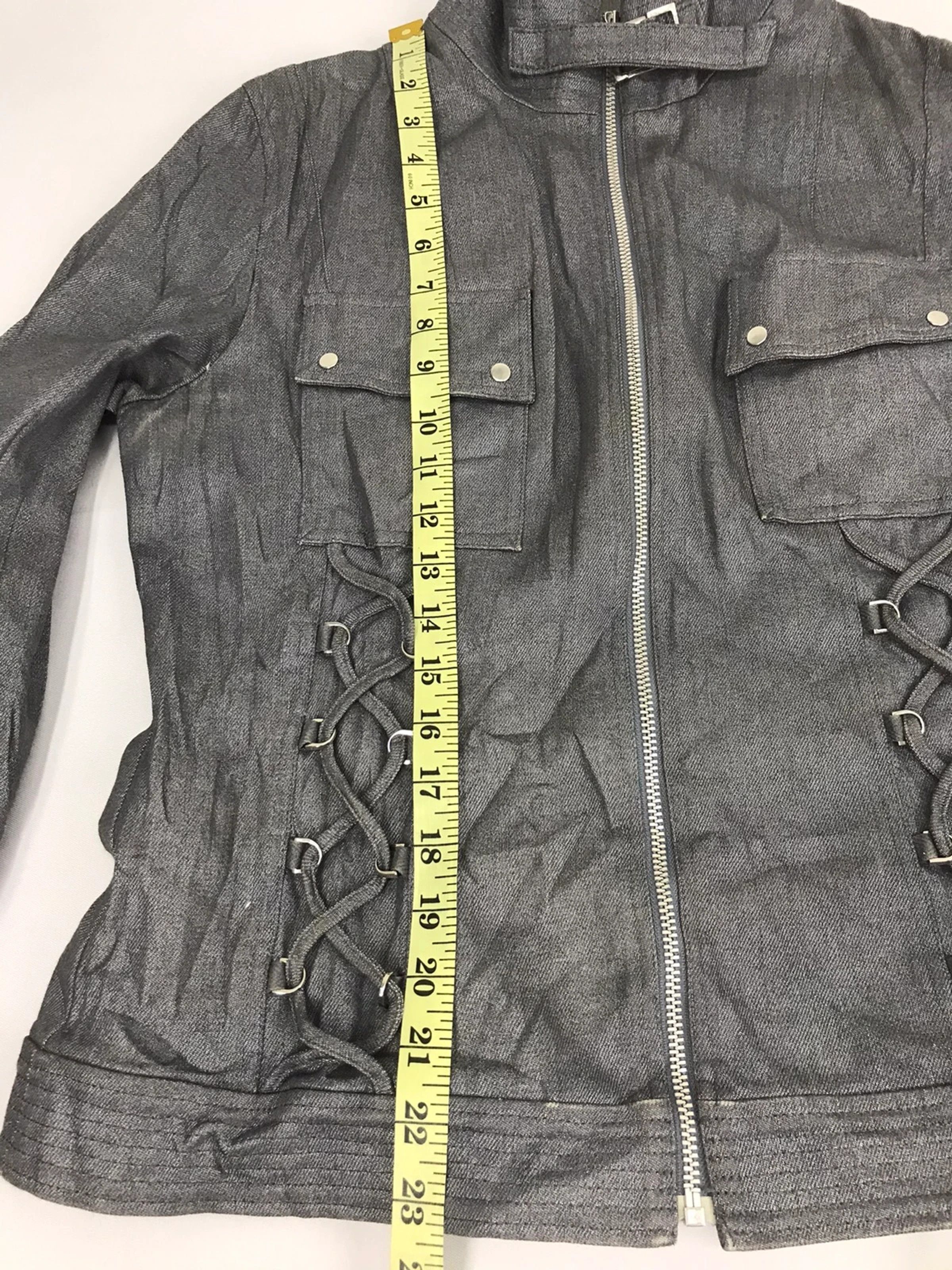 Japanese Brand Moga Denim Jacket High Fashion Classic Cyber Punk Size S / US 4 / IT 40 - 7 Thumbnail