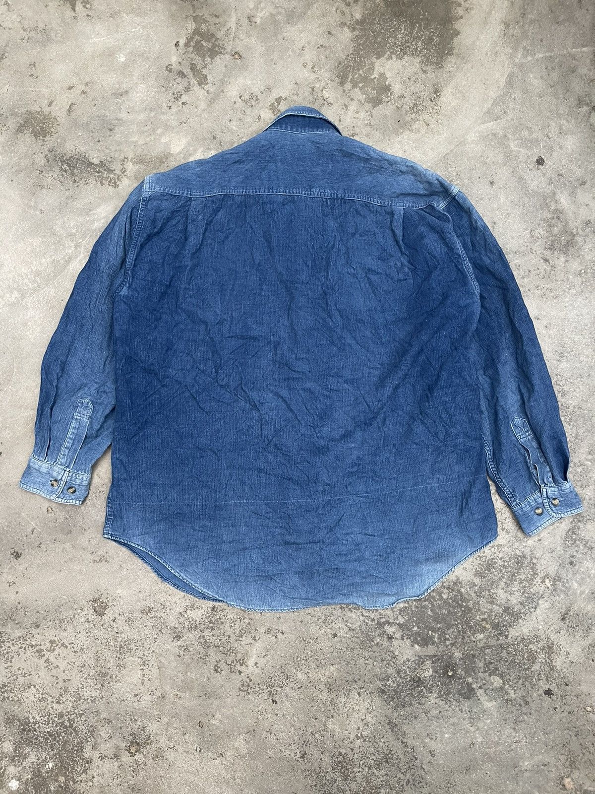 Vintage Vintage 90s 7Up Soda Denim Button Up Shirt Size US L / EU 52-54 / 3 - 3 Thumbnail