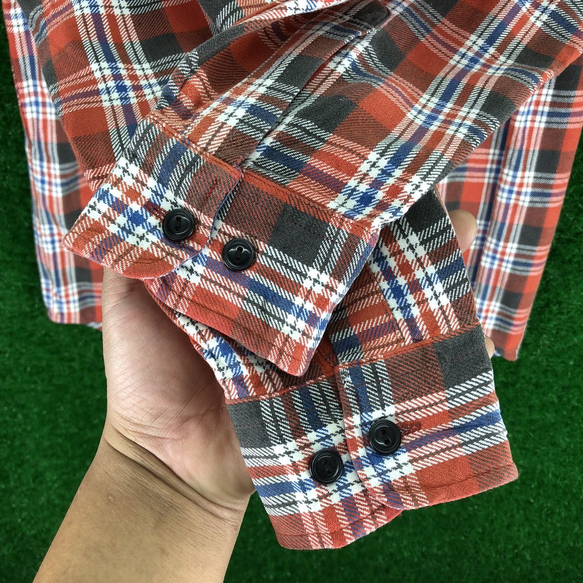 Flannel Vintage 80's Flannel Checkered Single Pocket Cat eye Button Size US L / EU 52-54 / 3 - 10 Thumbnail