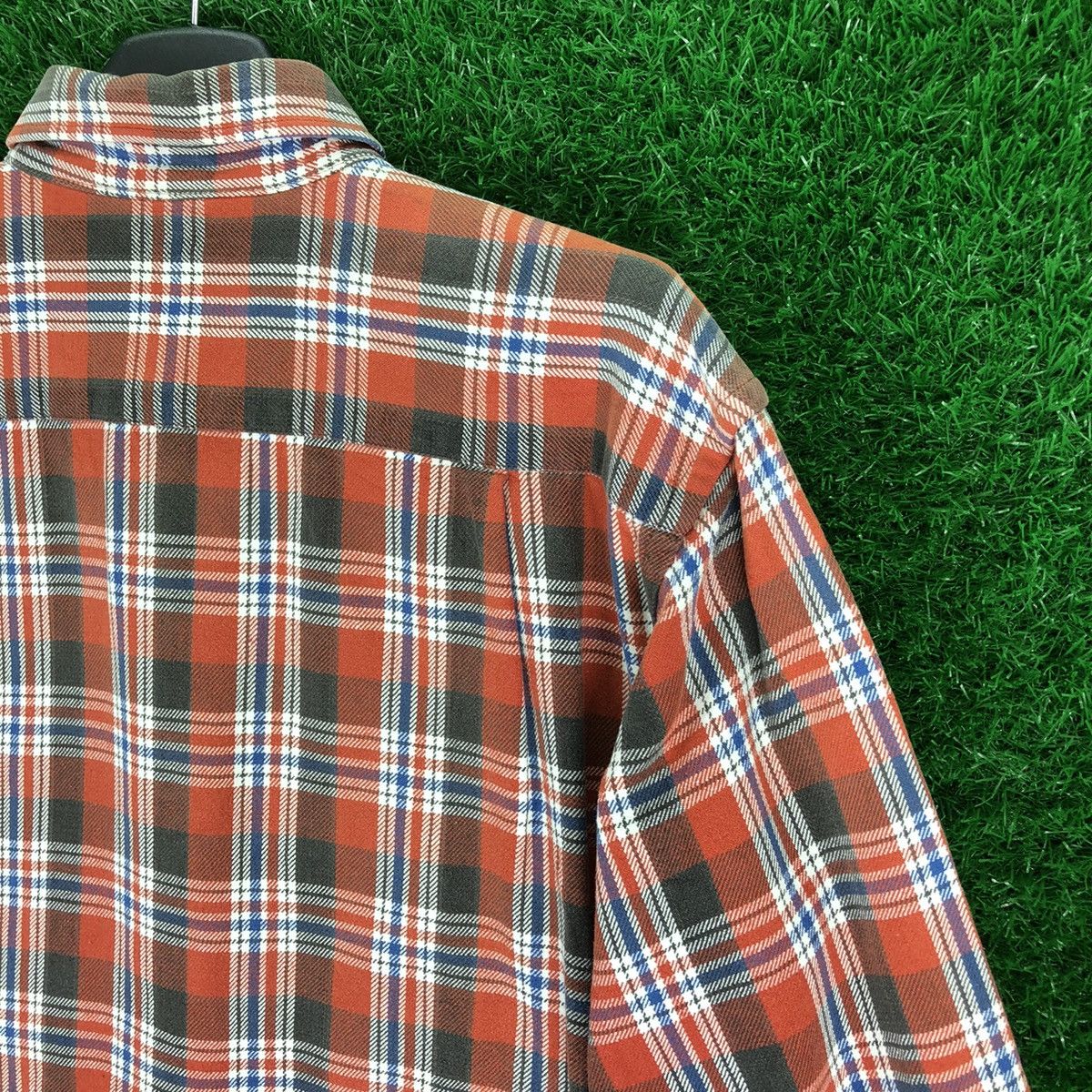 Flannel Vintage 80's Flannel Checkered Single Pocket Cat eye Button Size US L / EU 52-54 / 3 - 5 Thumbnail