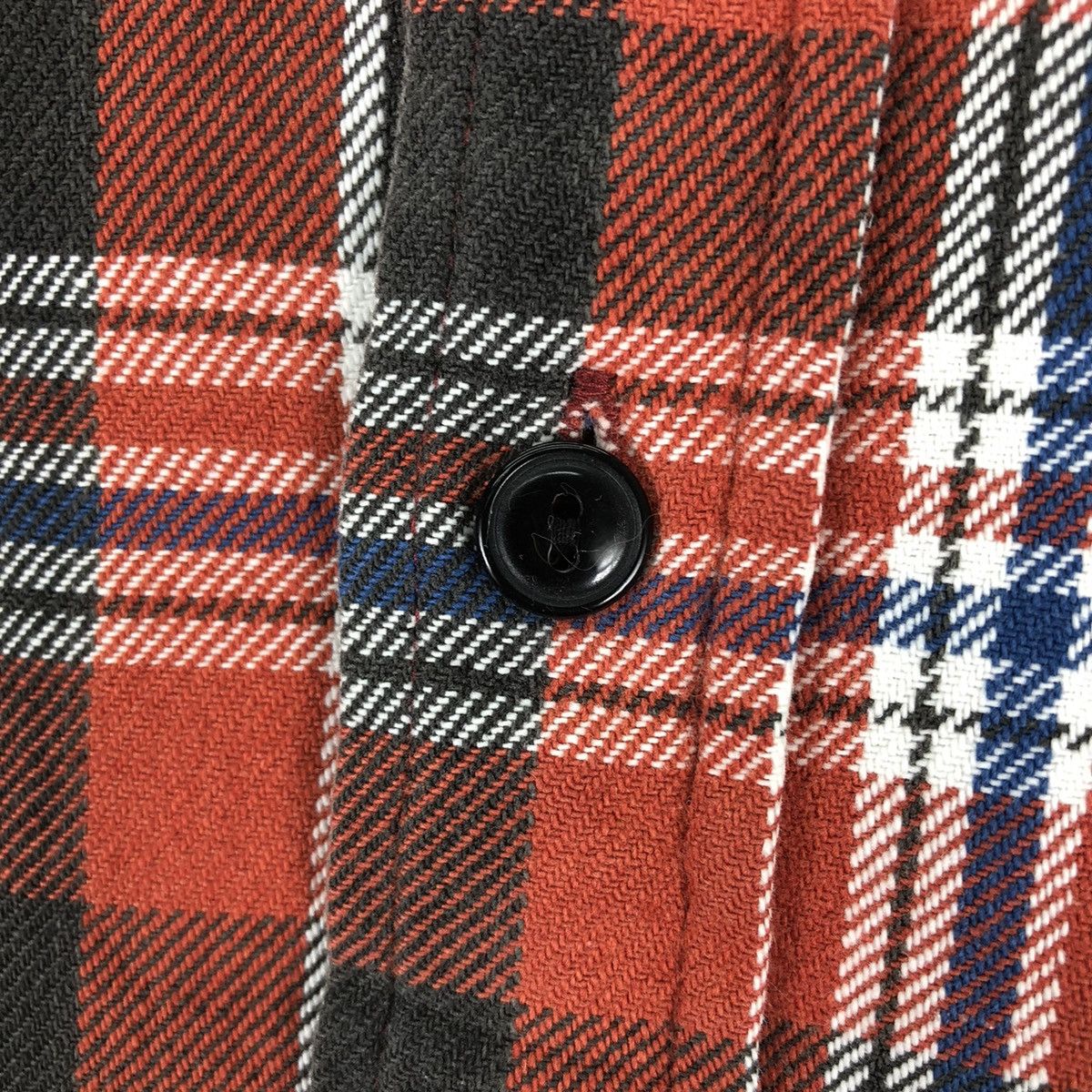 Flannel Vintage 80's Flannel Checkered Single Pocket Cat eye Button Size US L / EU 52-54 / 3 - 8 Thumbnail