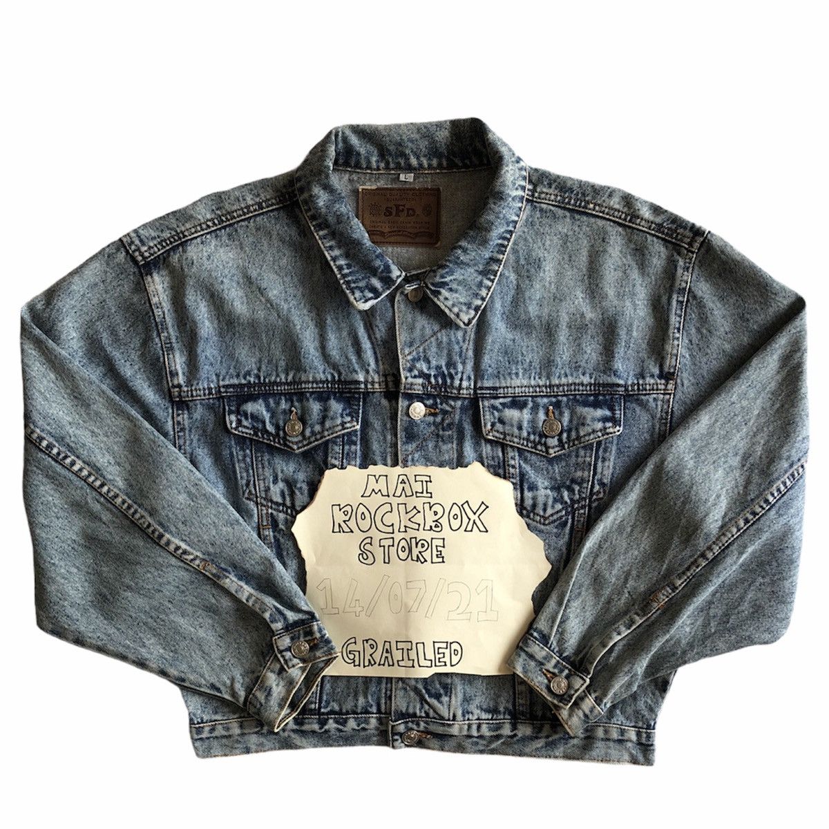 Japanese Brand Vintage 90's Denim Jacket Nice Design by SFD Size US M / EU 48-50 / 2 - 1 Thumbnail