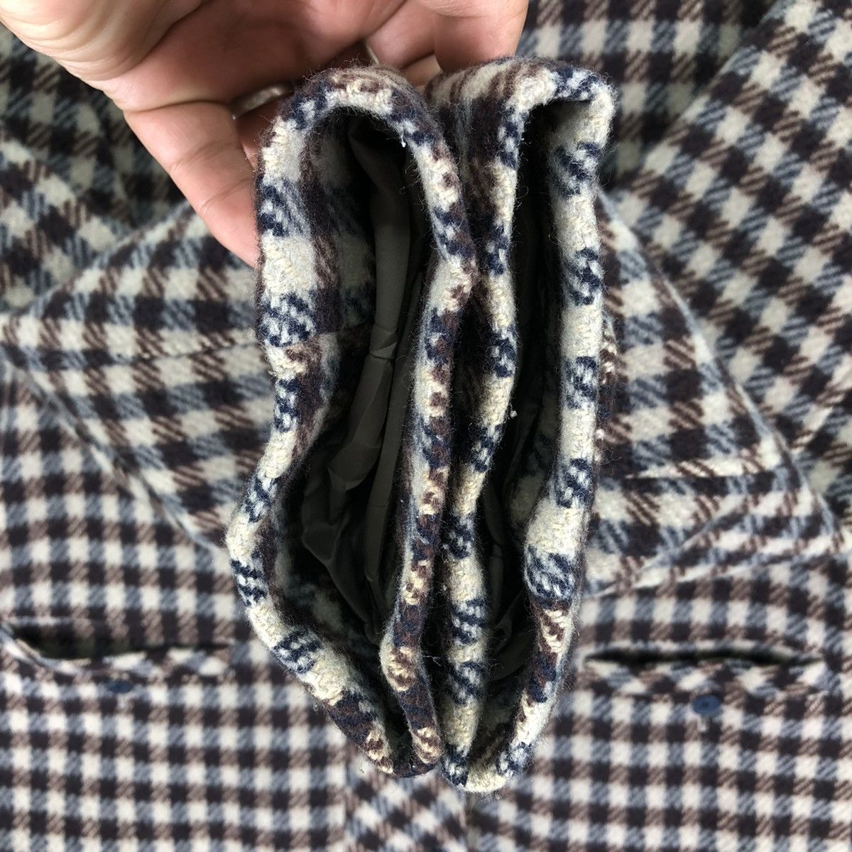 Japanese Brand Vintage 80's Wool Checkered Zipper Jacket by Pina Kuus Size US M / EU 48-50 / 2 - 10 Thumbnail