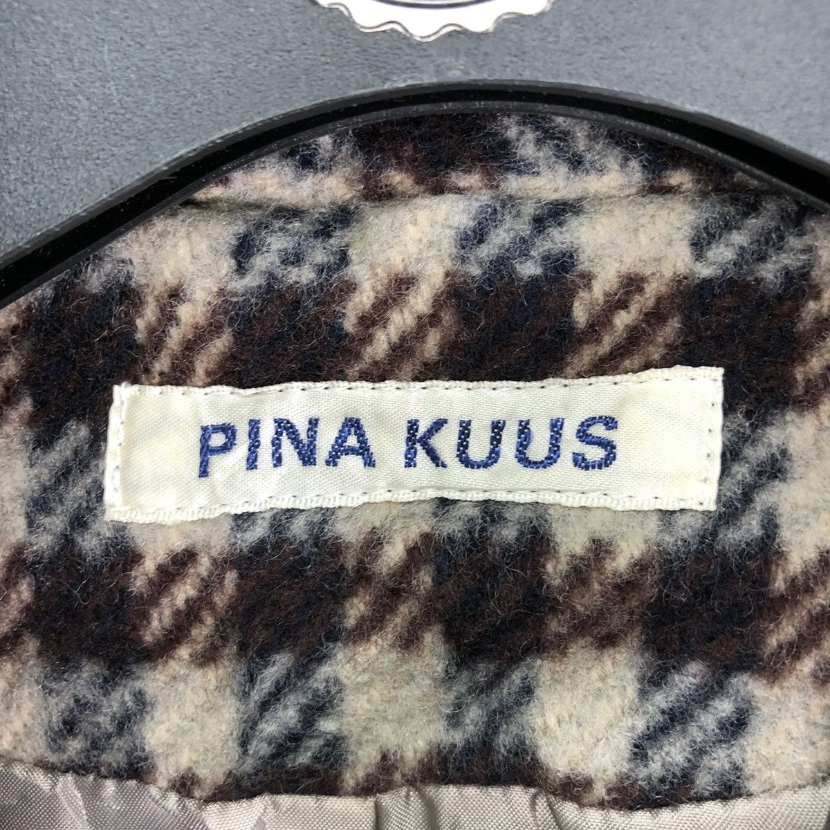 Japanese Brand Vintage 80's Wool Checkered Zipper Jacket by Pina Kuus Size US M / EU 48-50 / 2 - 11 Thumbnail