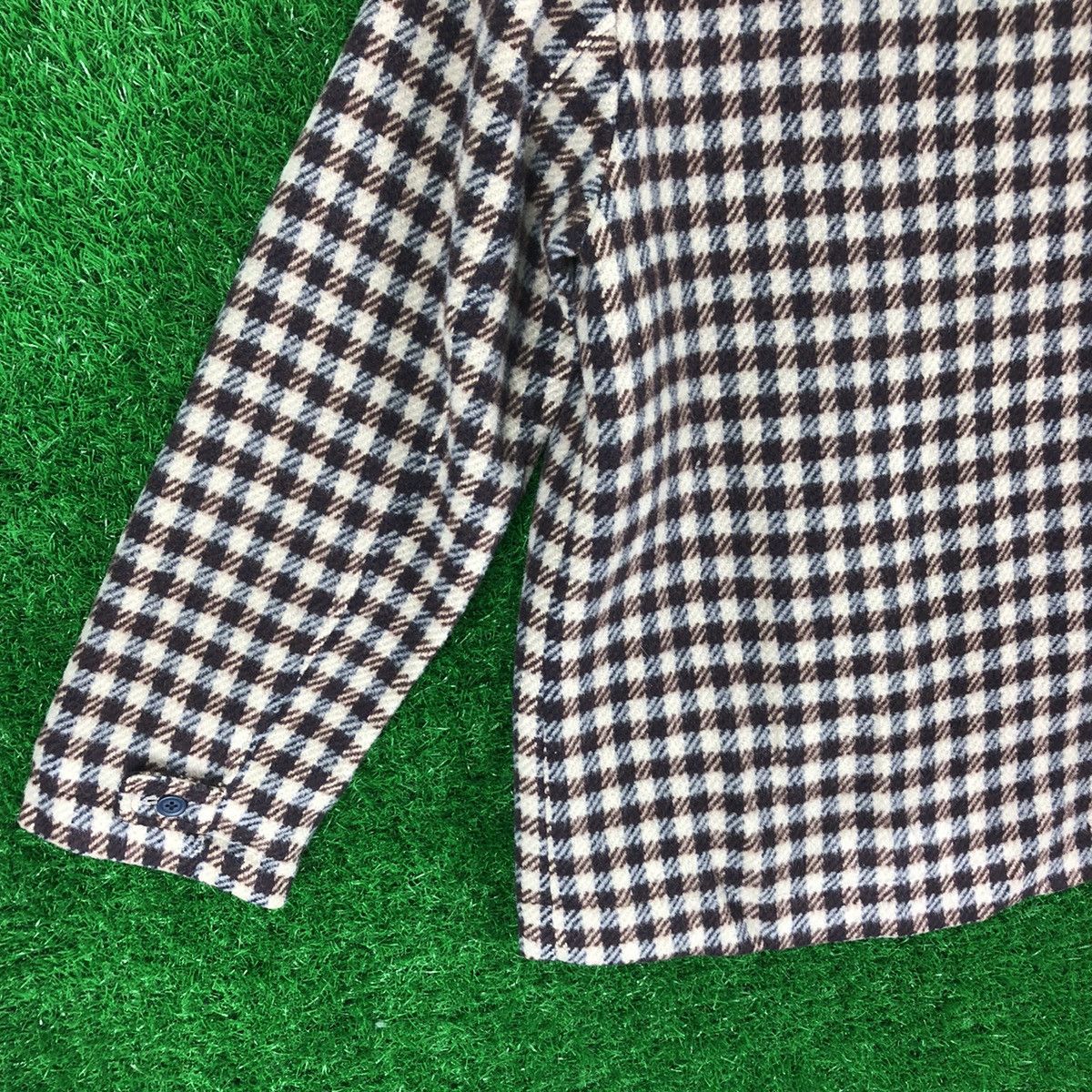 Japanese Brand Vintage 80's Wool Checkered Zipper Jacket by Pina Kuus Size US M / EU 48-50 / 2 - 6 Thumbnail