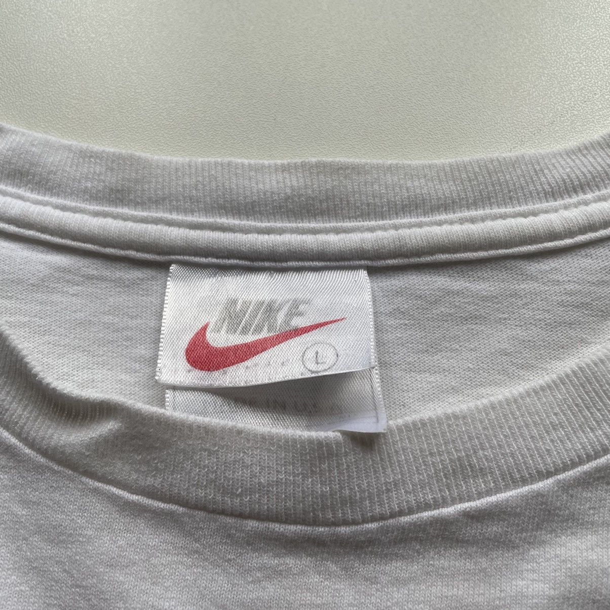 Nike × Vintage Vintage 90s Nike Just Do It Center Swoosh Graphic T Shirt XS Size US XS / EU 42 / 0 - 3 Thumbnail