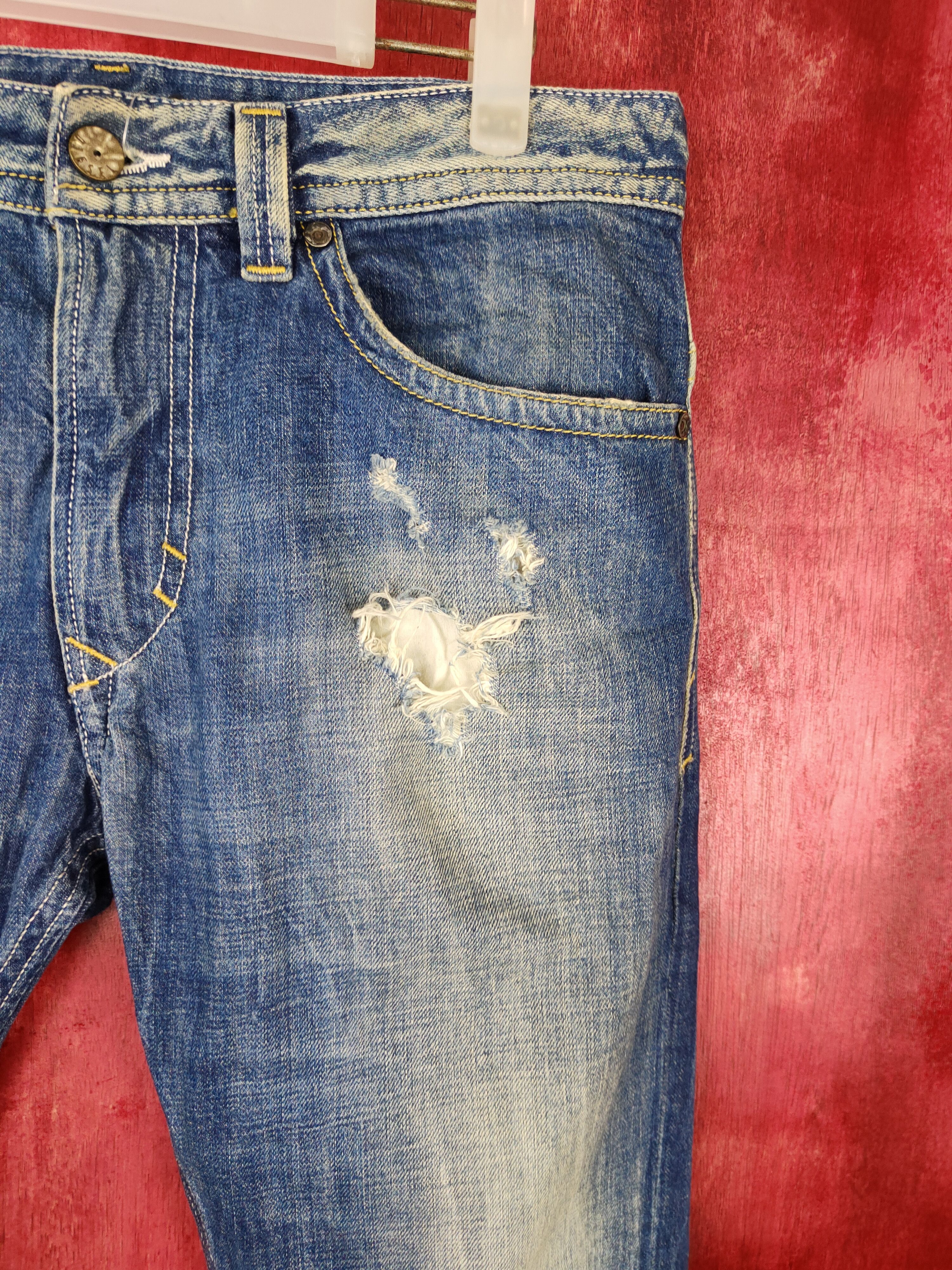 Diesel Diesel Blue faded distressed denim Jeans #4938 Size 29" - 6 Thumbnail