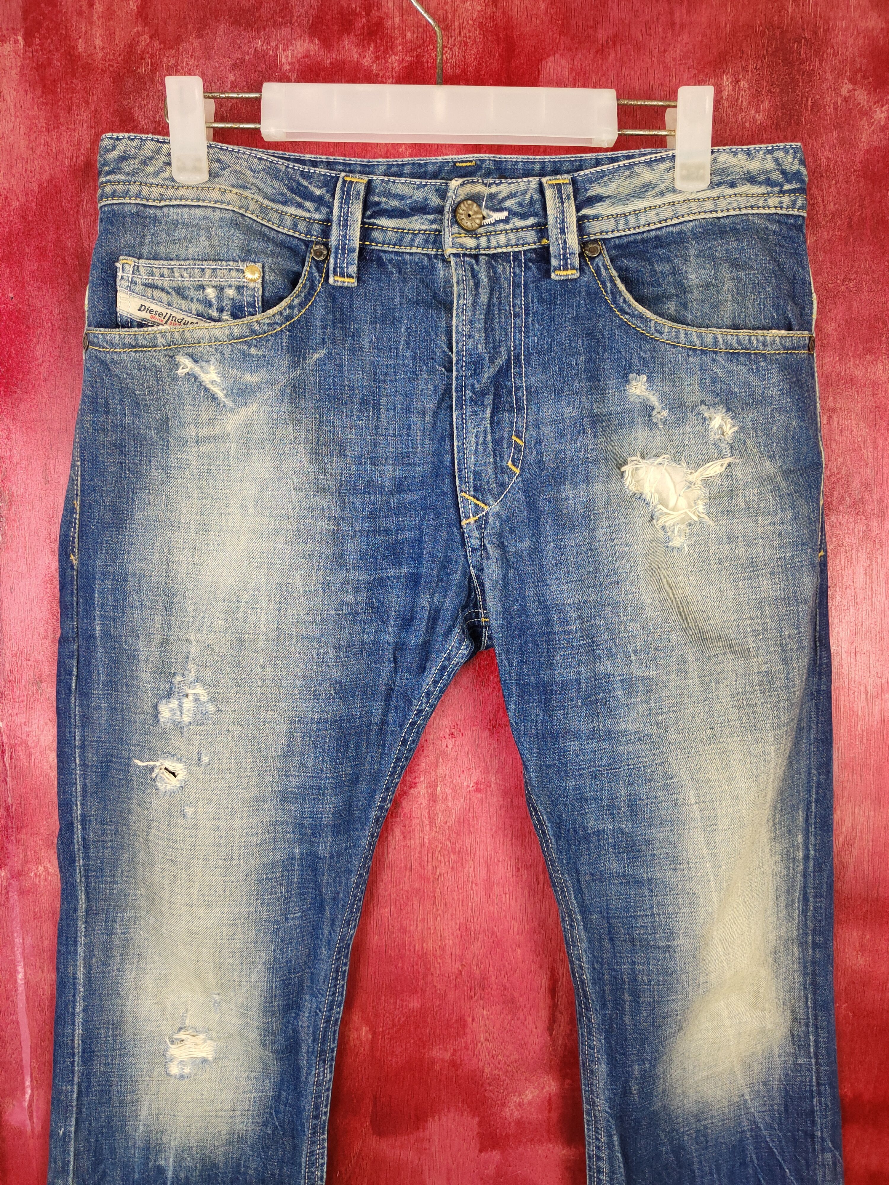 Diesel Diesel Blue faded distressed denim Jeans #4938 Size 29" - 2 Thumbnail