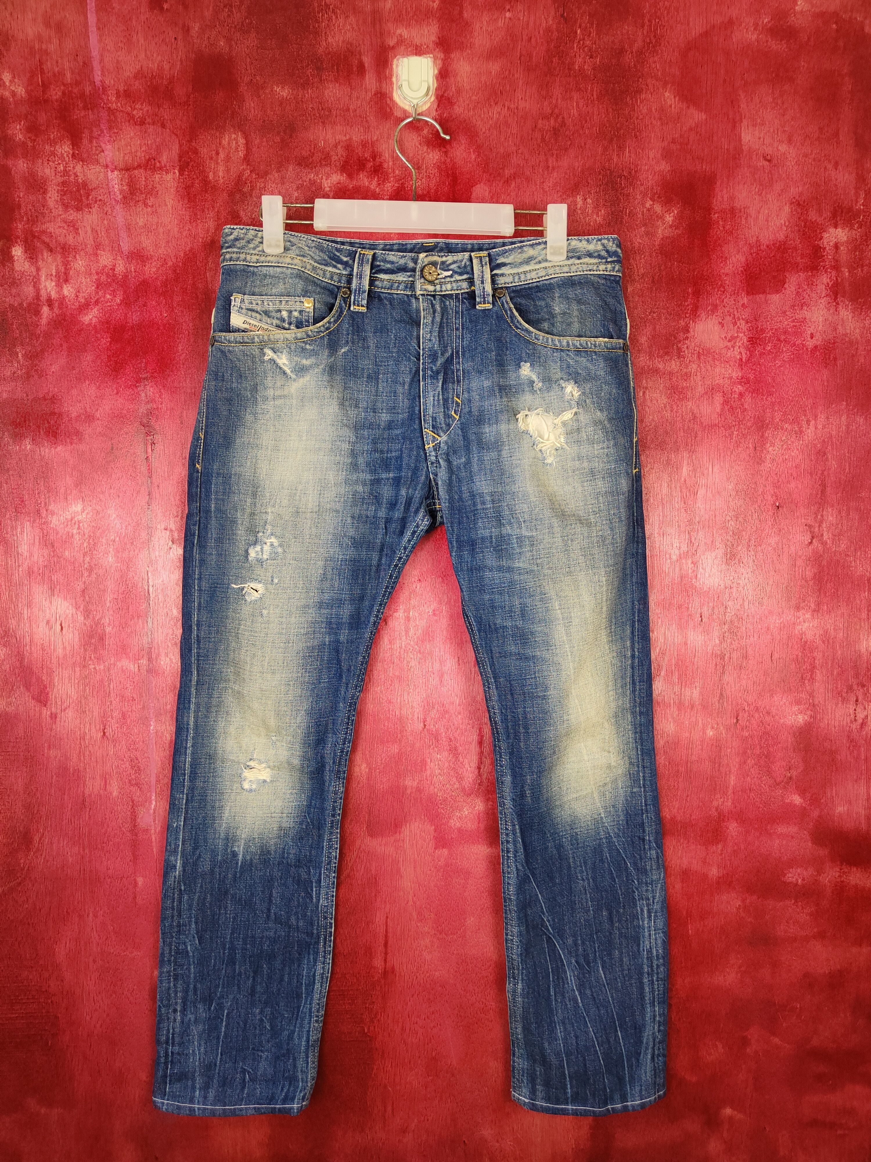 Diesel Diesel Blue faded distressed denim Jeans #4938 Size 29" - 1 Thumbnail