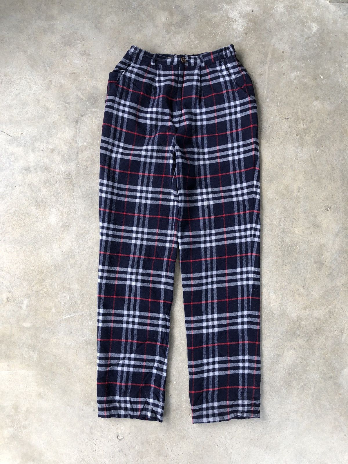 Burberry Vintage Burberry’s Nova Check Wool Pant Size US 27 - 2 Thumbnail