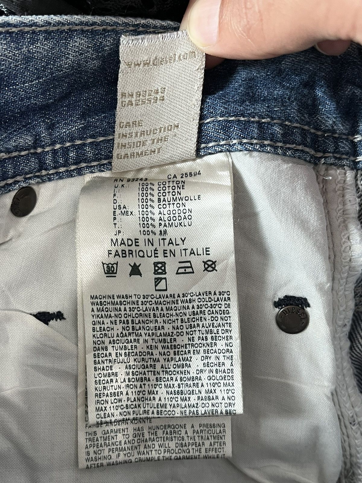 Beauty Beast 🔥NEED GONE🔥 Diesel Blue Eyecons 2010/2 Edition Jeans Size US 31 - 12 Thumbnail