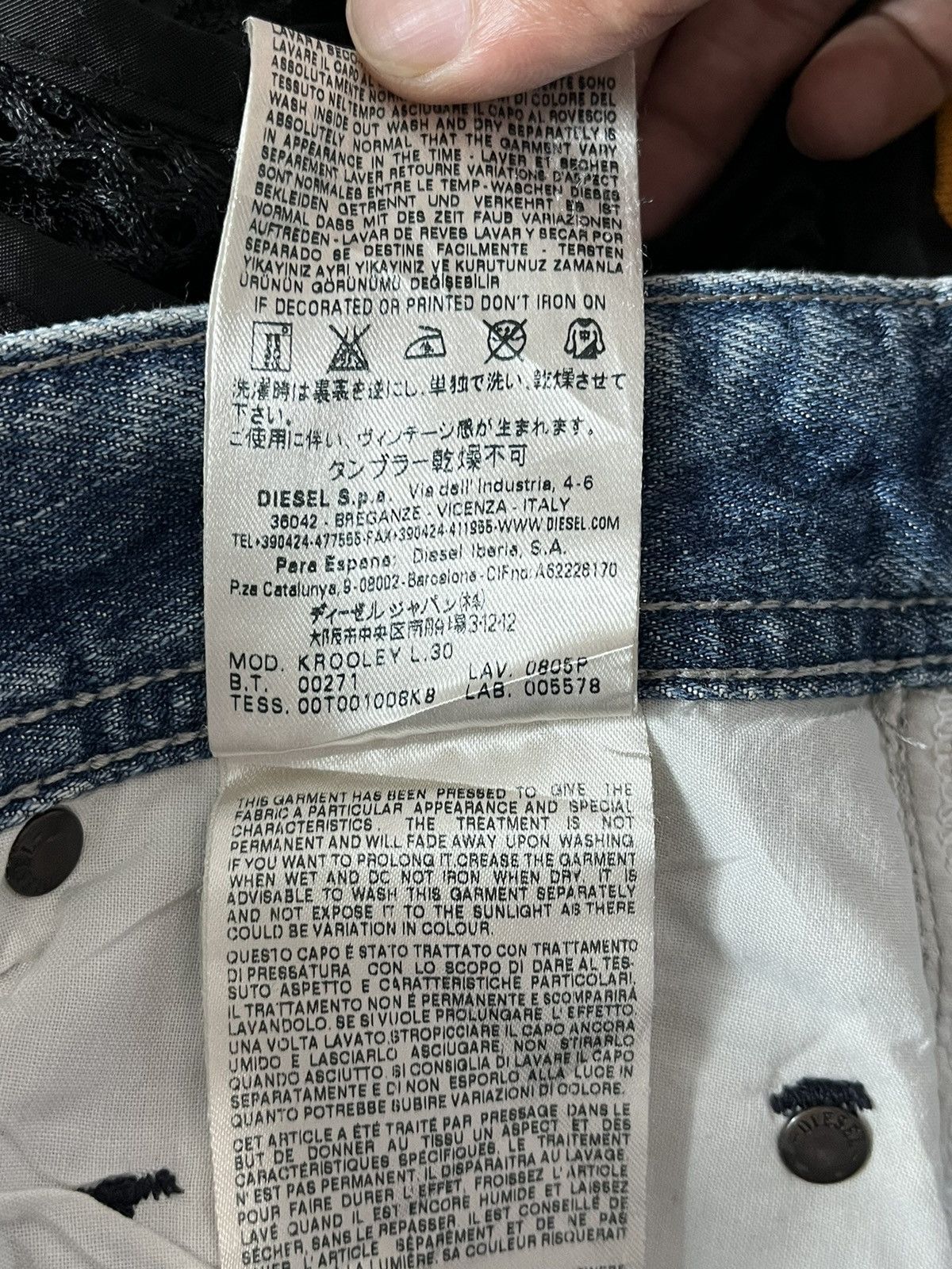 Beauty Beast 🔥NEED GONE🔥 Diesel Blue Eyecons 2010/2 Edition Jeans Size US 31 - 13 Thumbnail