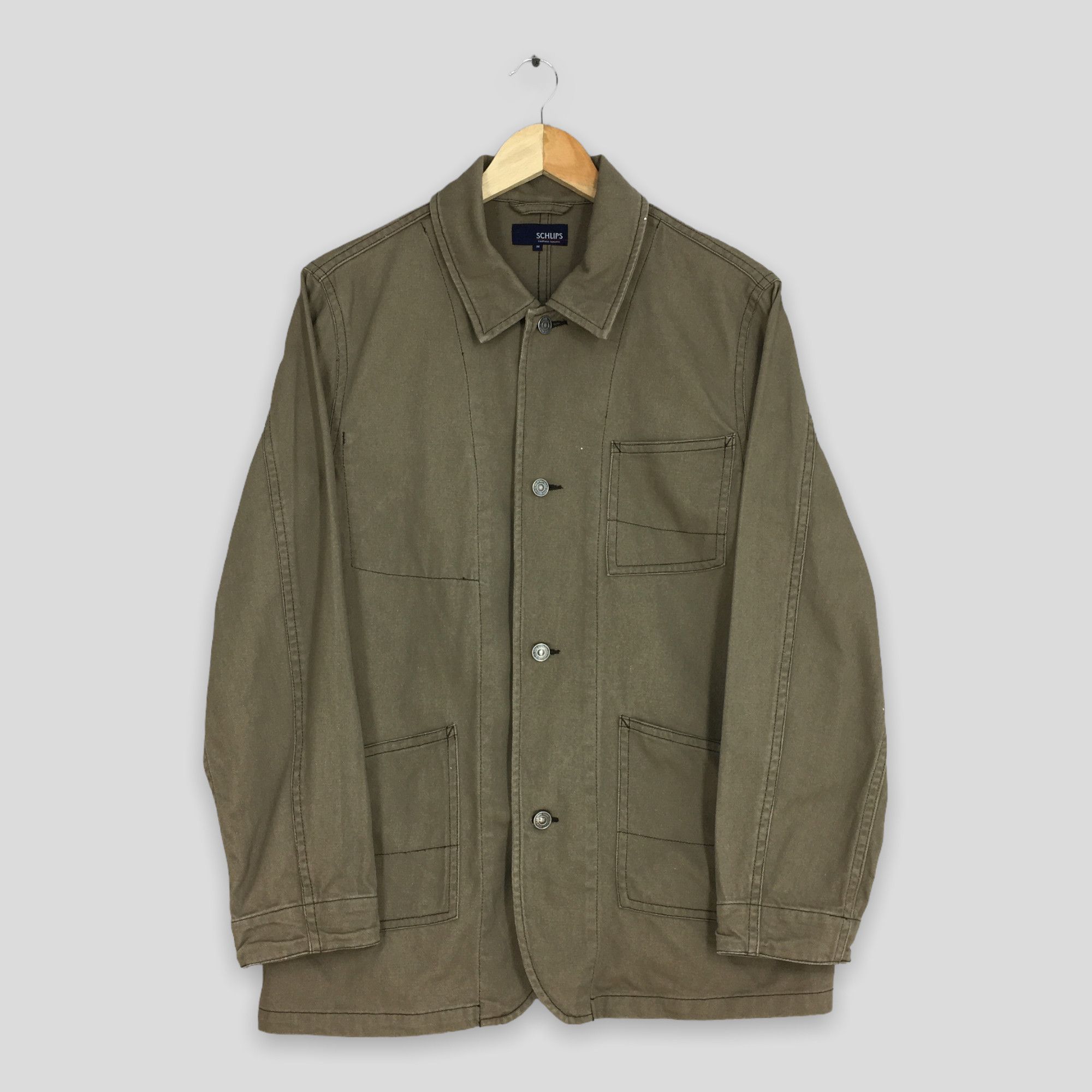 image of Union Made x Vintage 90's Worker Frenchwork Denim Jacket Medium in Green, Men's