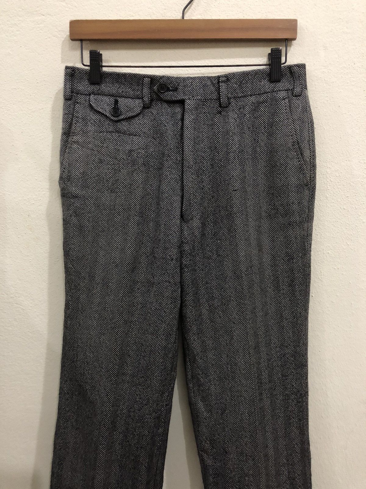 Burberry Vintage Burberry’s Herringbone Wool Casual Pant Size US 30 / EU 46 - 3 Thumbnail