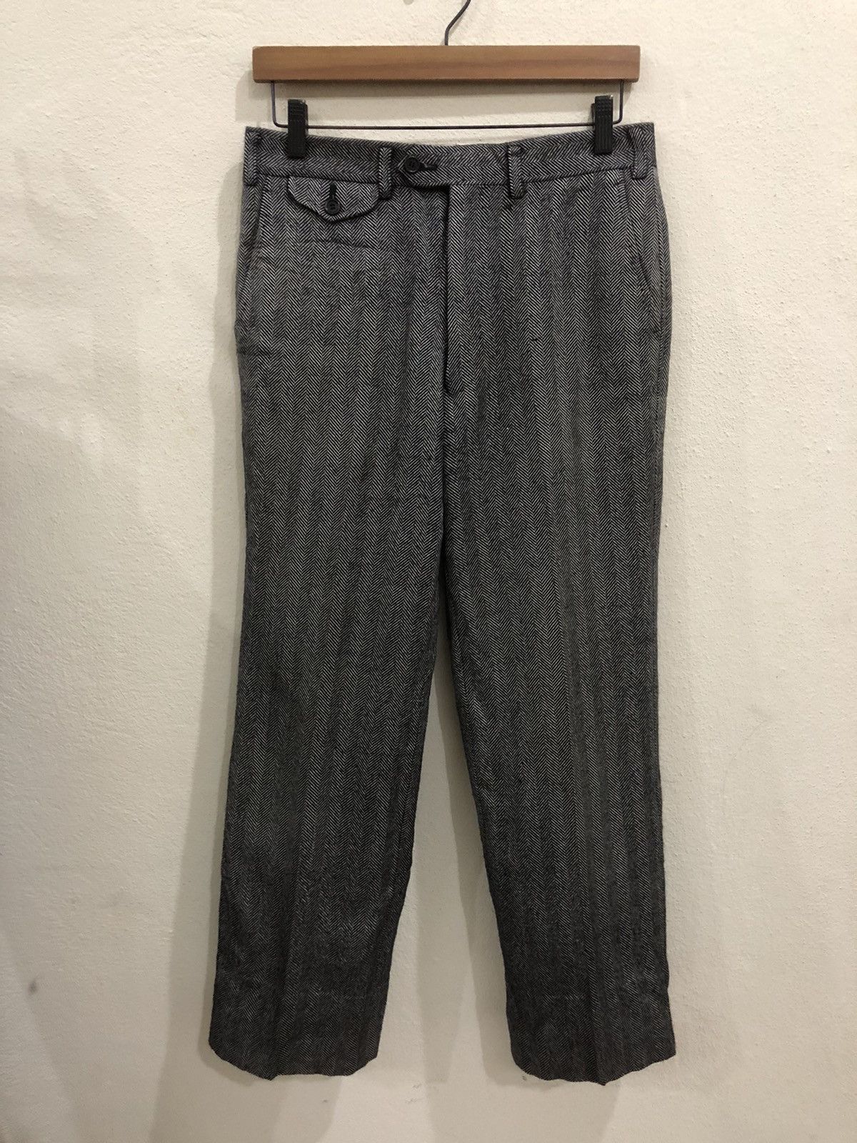 Burberry Vintage Burberry’s Herringbone Wool Casual Pant Size US 30 / EU 46 - 2 Thumbnail