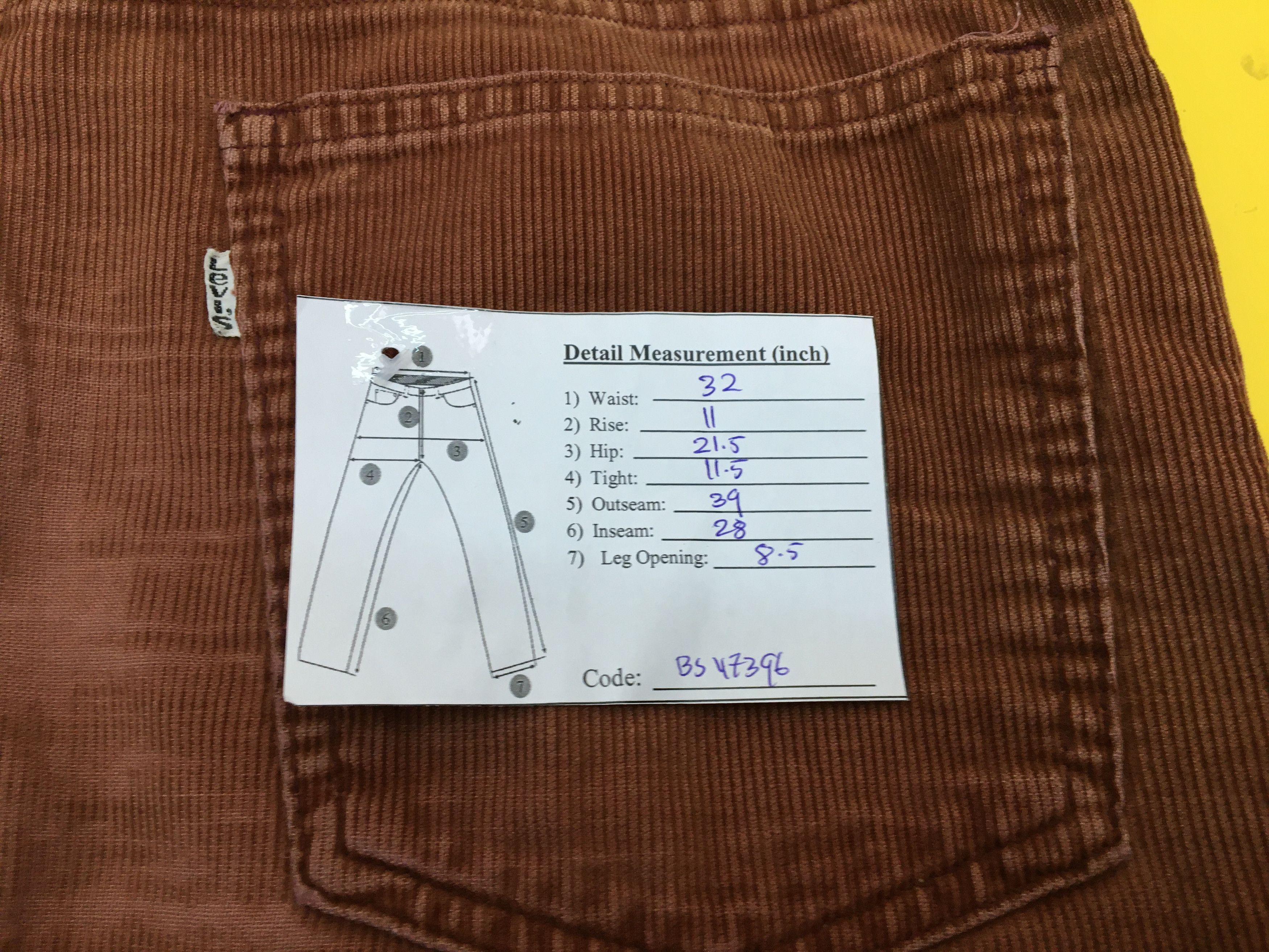 Levi's Vintage 70s Levi's Jeans Levis Corduroy Distressed Denim Size US 32 / EU 48 - 16 Thumbnail