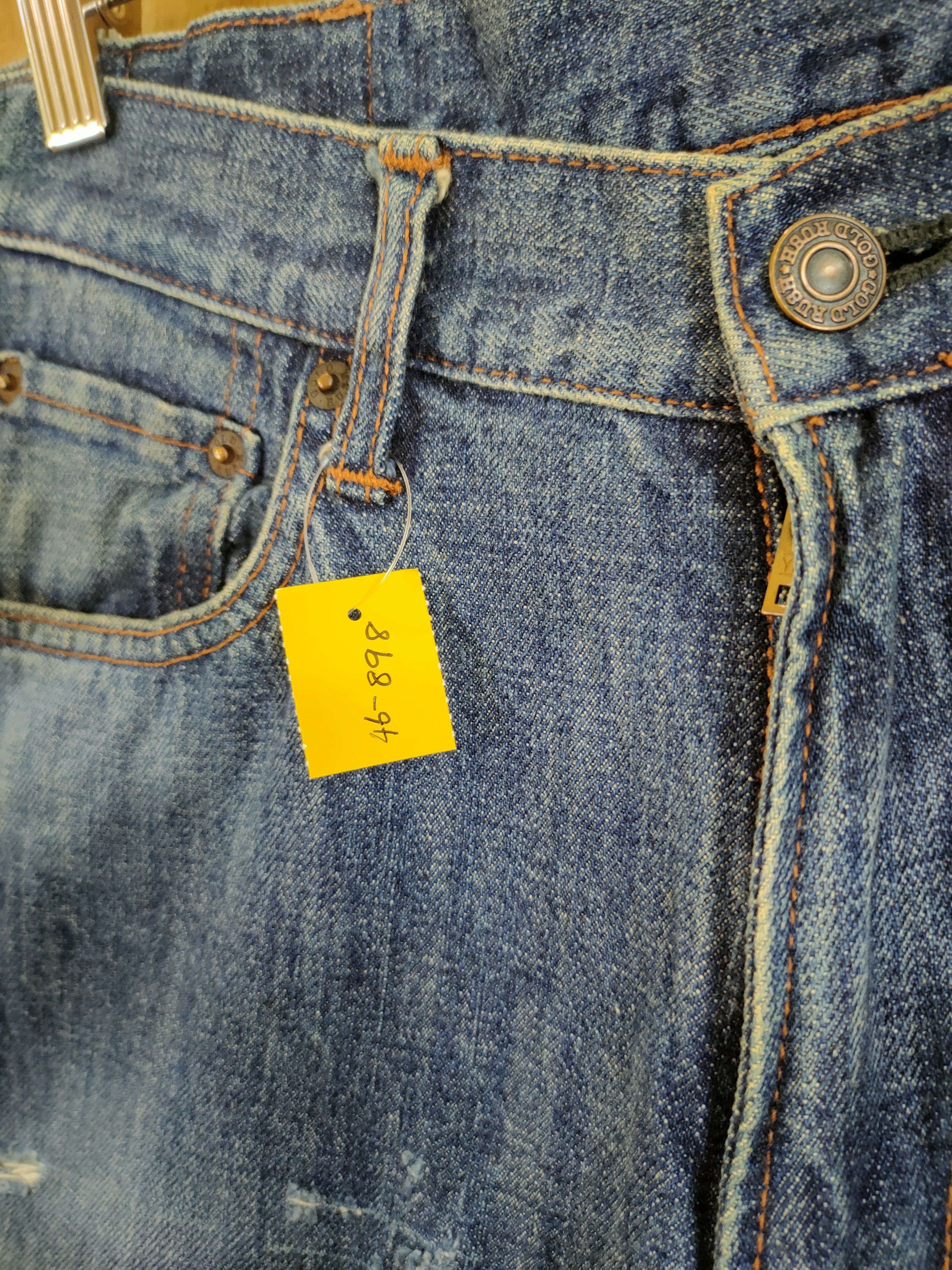 Japanese Brand DL Gold Rush Distressed denim thrashed vintage pants #46-898 Size US 29 - 5 Thumbnail