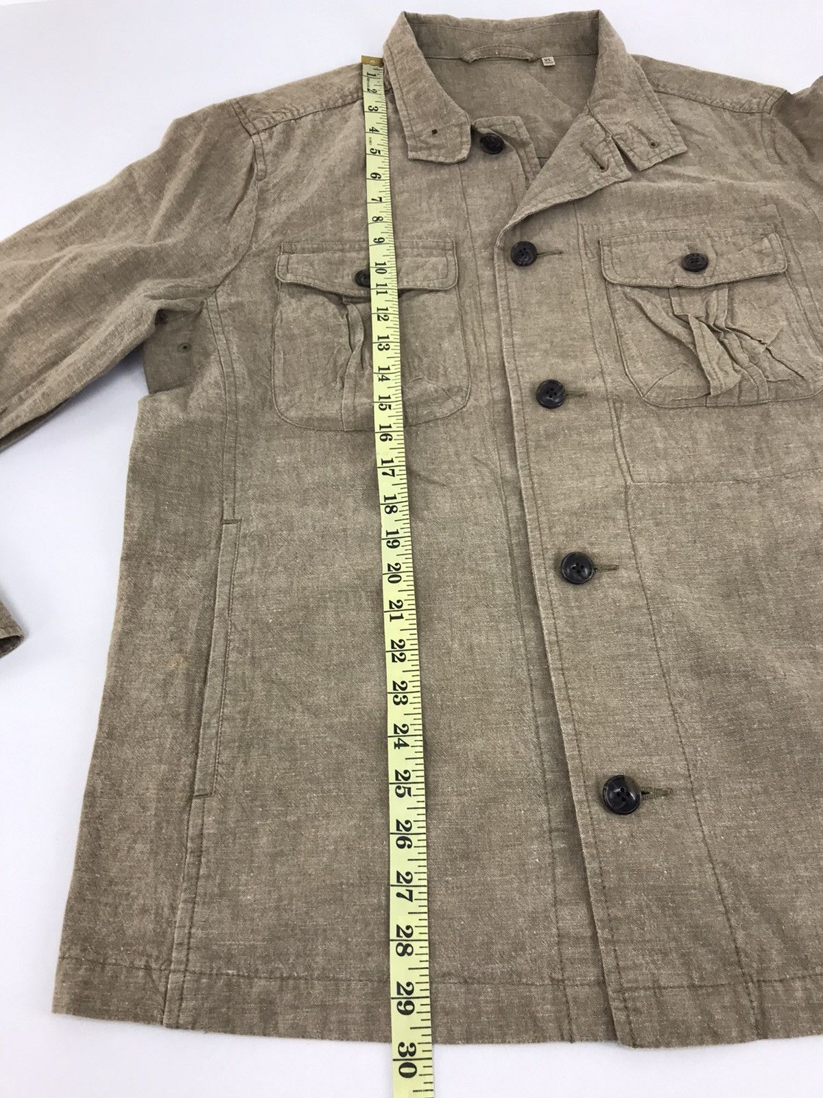 Japanese Brand × Vintage Uniqlo Work wear Shirt Button Up Double Pocket Style Size US XL / EU 56 / 4 - 12 Thumbnail