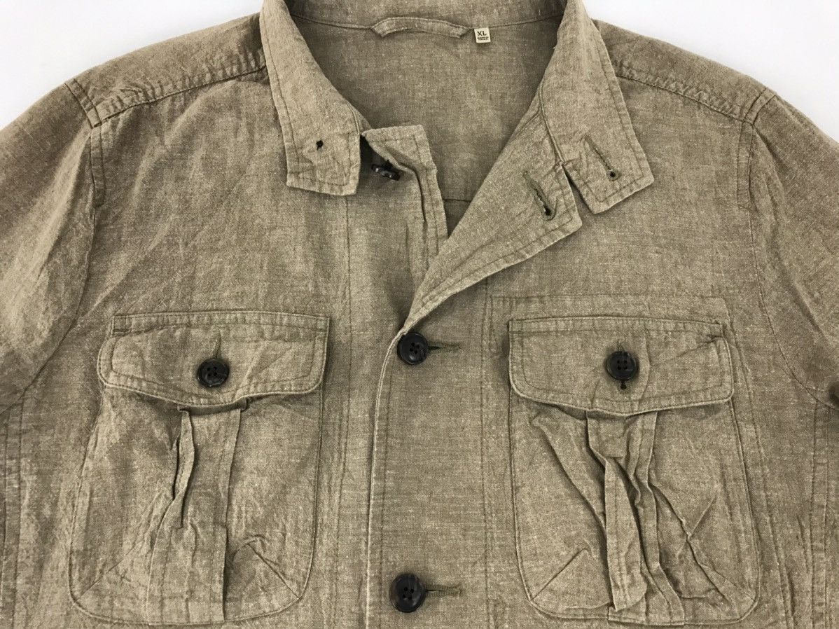Japanese Brand × Vintage Uniqlo Work wear Shirt Button Up Double Pocket Style Size US XL / EU 56 / 4 - 3 Thumbnail