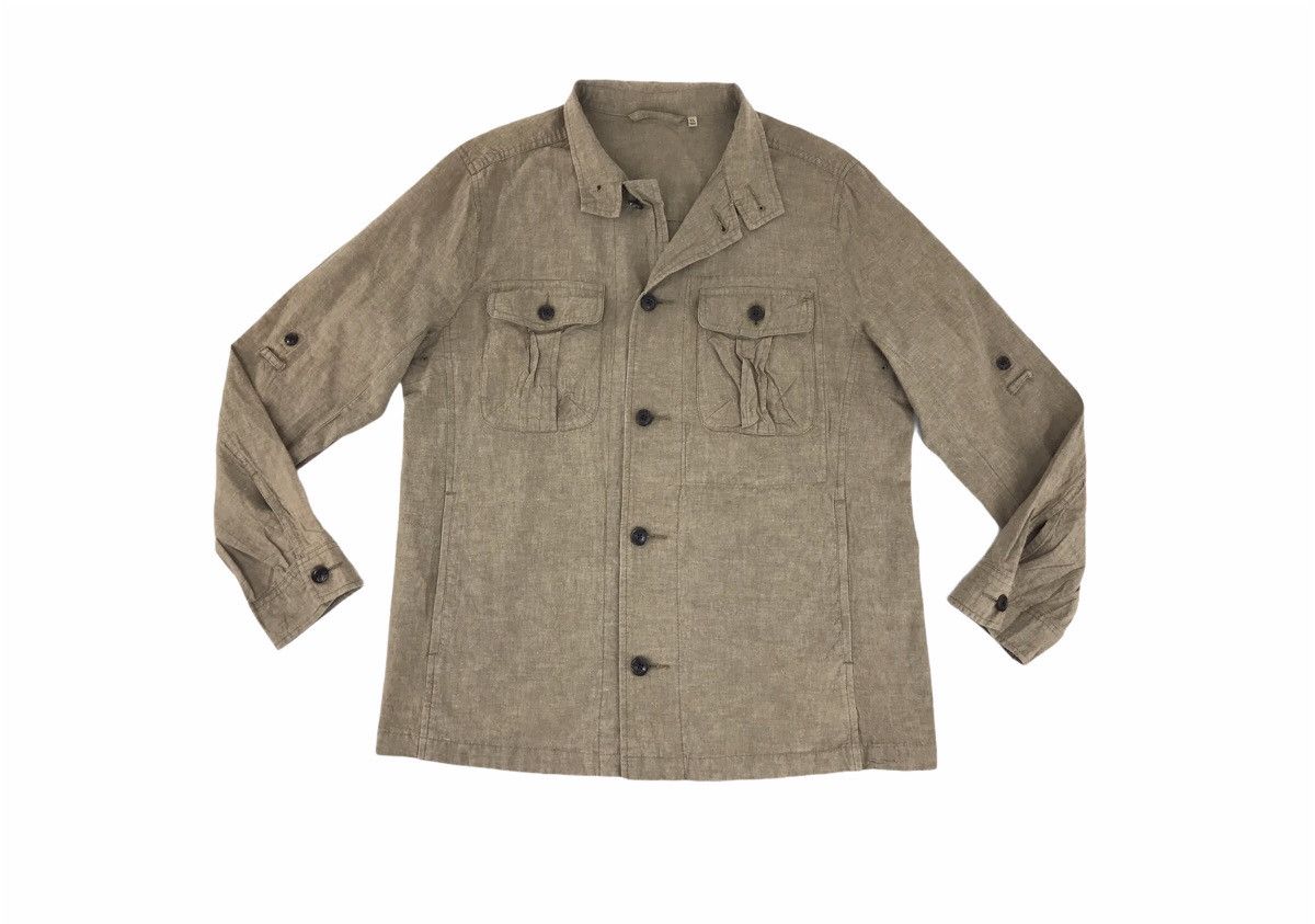 Japanese Brand × Vintage Uniqlo Work wear Shirt Button Up Double Pocket Style Size US XL / EU 56 / 4 - 1 Thumbnail
