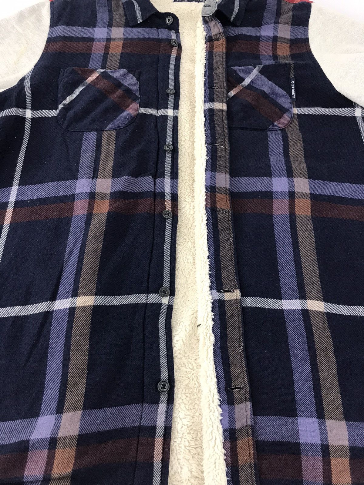 Flannel × Japanese Brand Drug Store’s Padded Flannel Sherpa Inner Button Down Size XL / US 12-14 / IT 48-50 - 4 Thumbnail