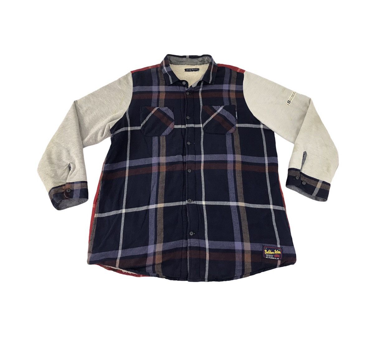 Flannel × Japanese Brand Drug Store’s Padded Flannel Sherpa Inner Button Down Size XL / US 12-14 / IT 48-50 - 1 Thumbnail