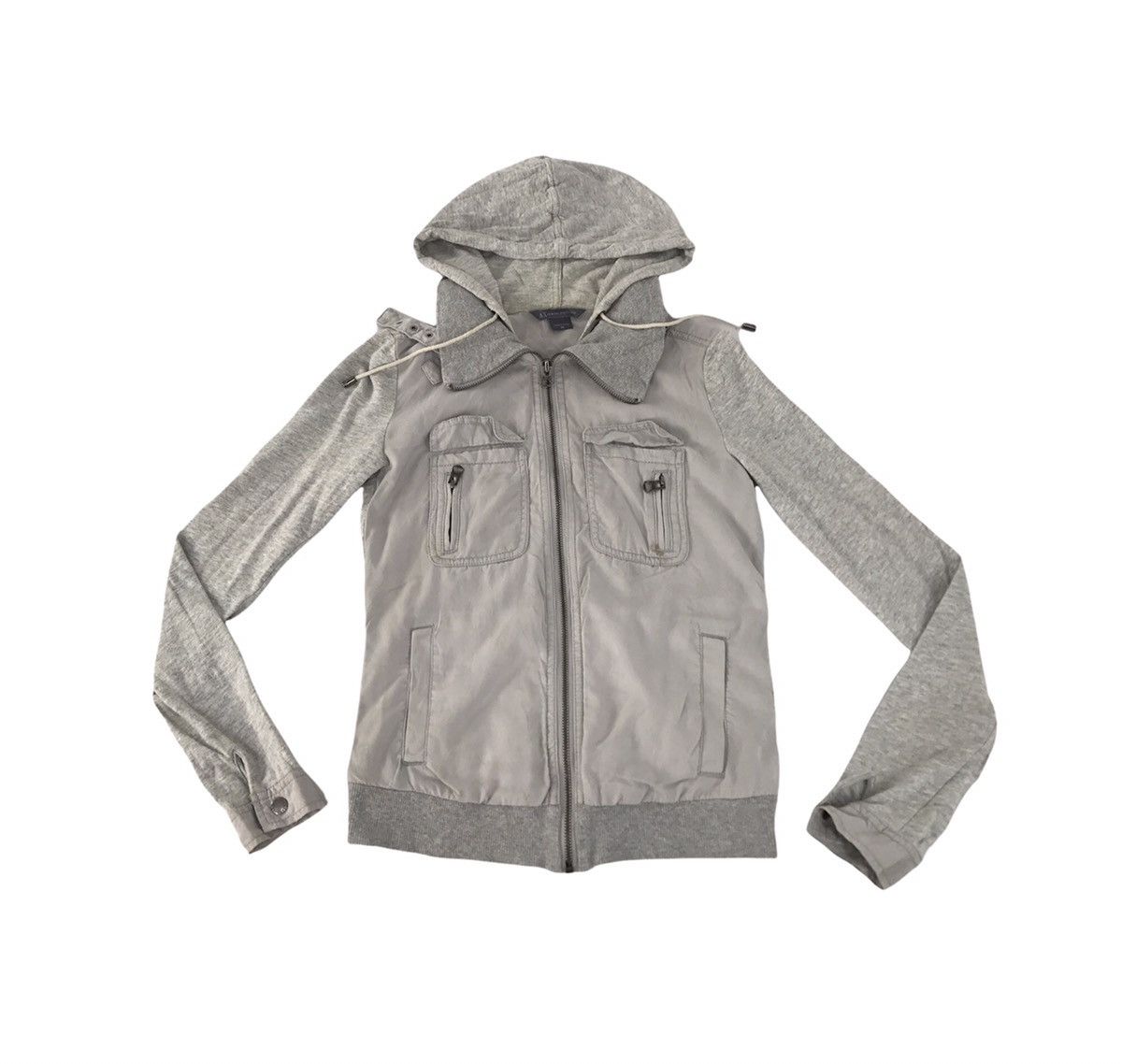 image of Armani Exchange Jacket Hoodies Tactical Pocket Style in Grey, Women's (Size XS)